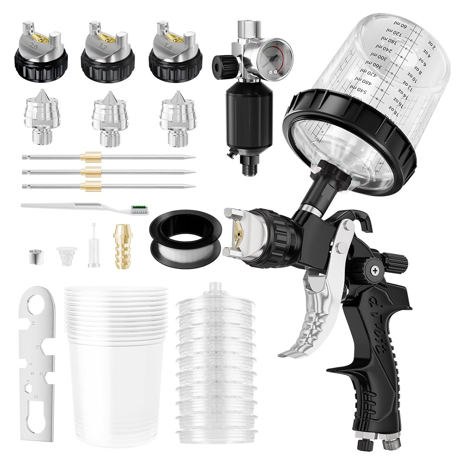 Pistola de Pulverización GATTLELIC 1.4/1.7/2mm con Regulador