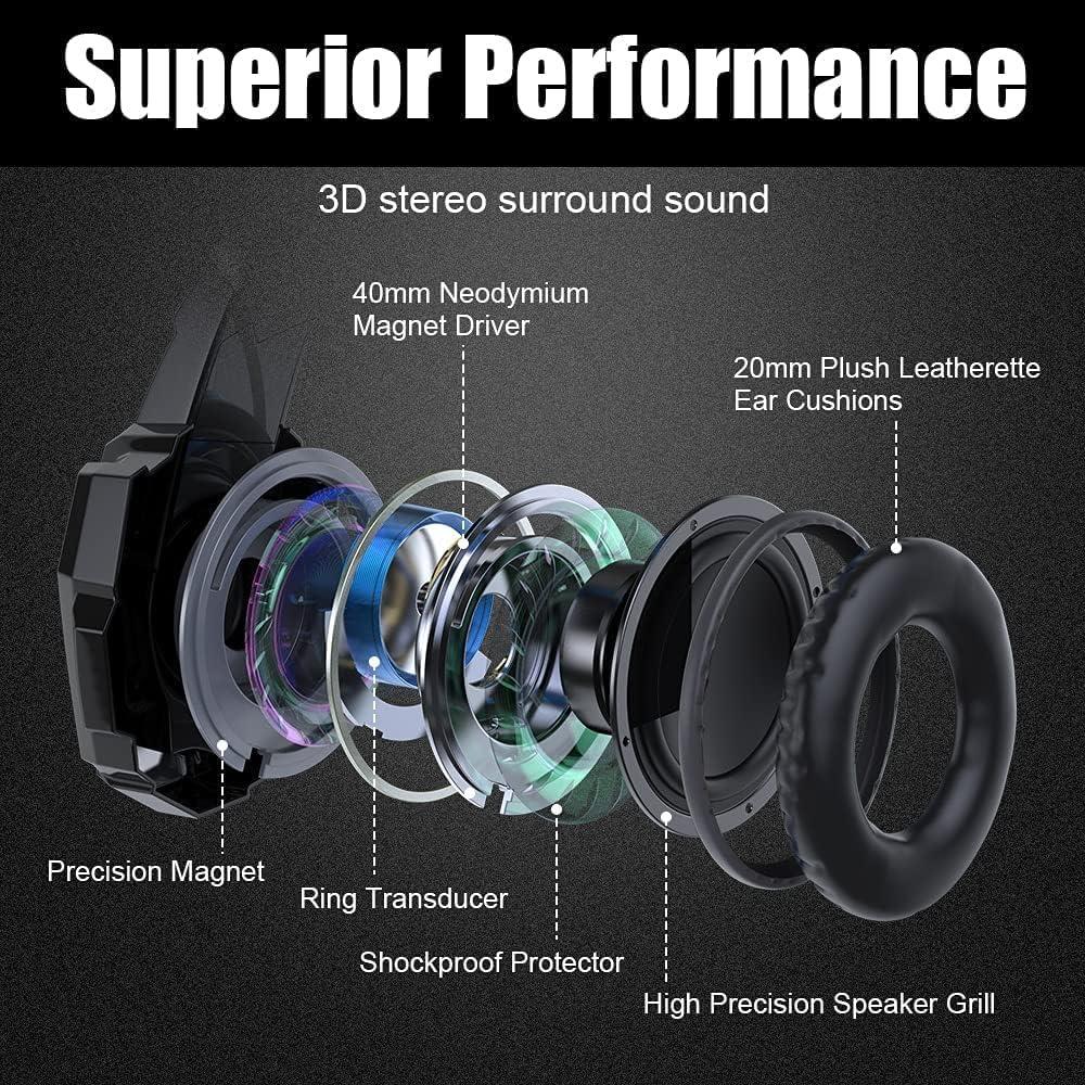 Auriculares BENGOO G9000 Estéreo para Juegos con Micrófono