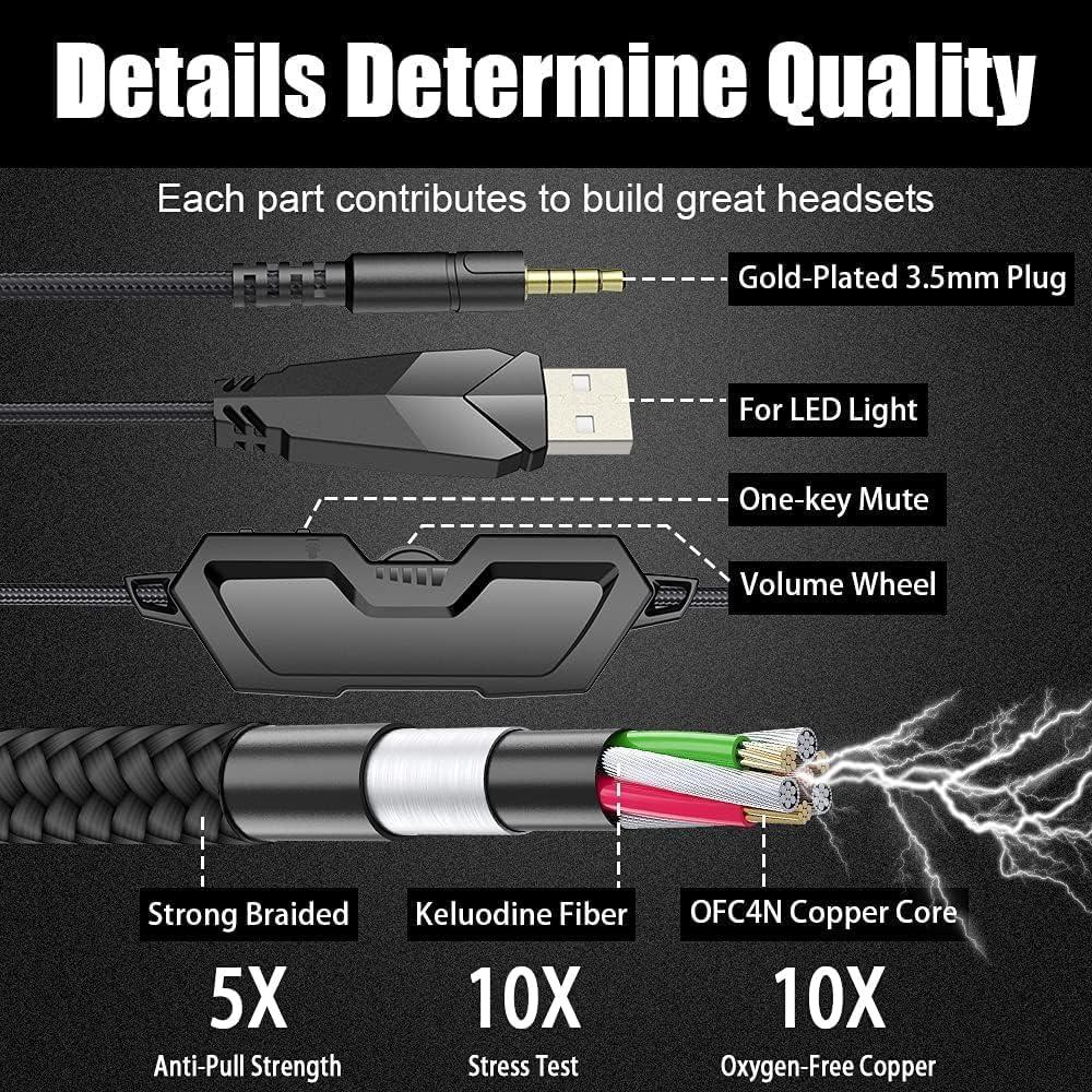 Auriculares BENGOO G9000 Estéreo para Juegos con Micrófono