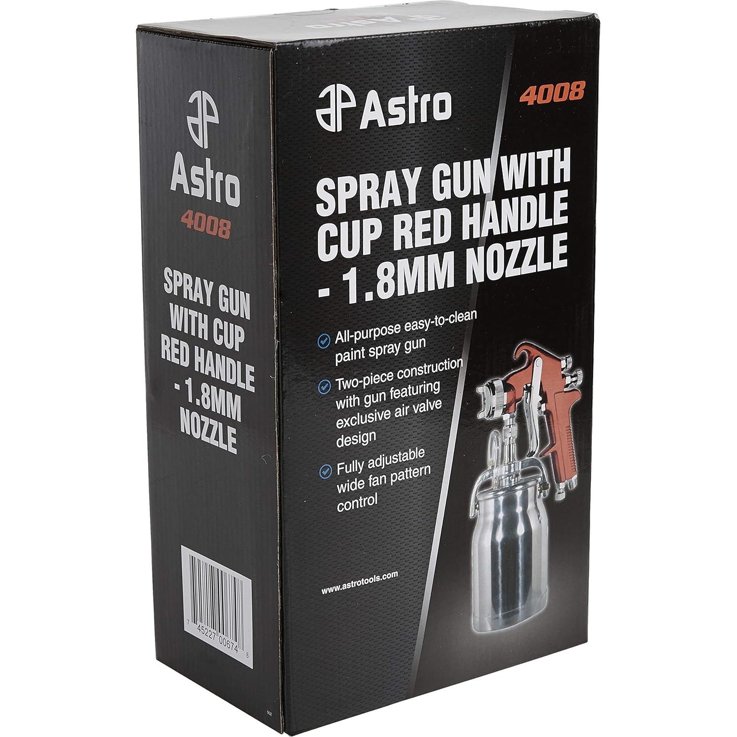 Pistola de Pulverización Astro 4008 1.8mm Taza Aluminio