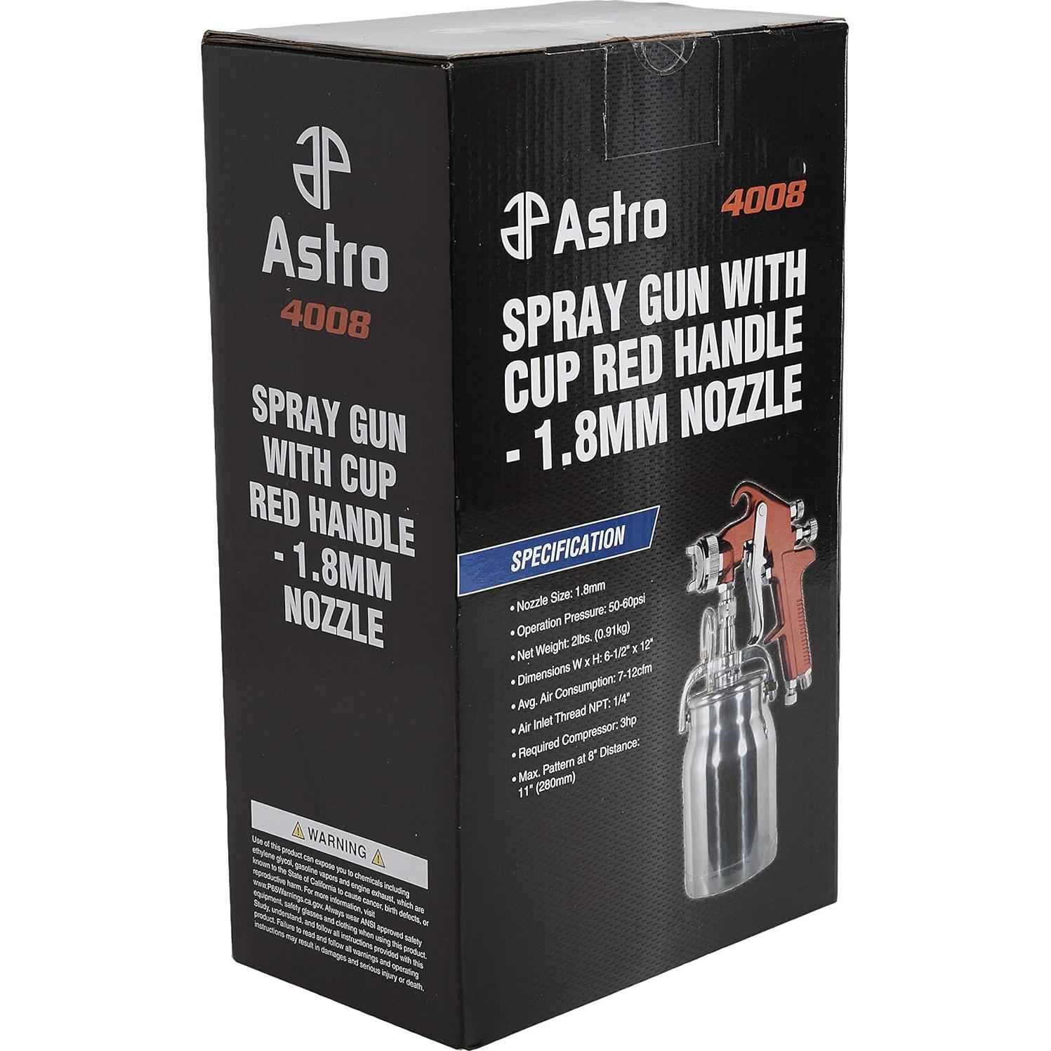 Pistola de Pulverización Astro 4008 1.8mm Taza Aluminio