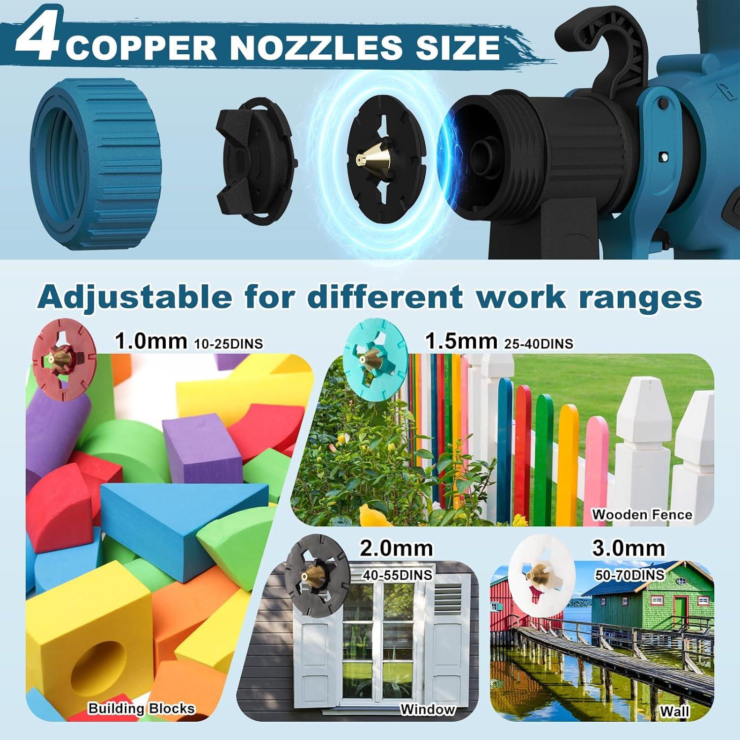 Pulverizador de Pintura ELPIDIO EP62 700W 1200ml 4 Boquillas