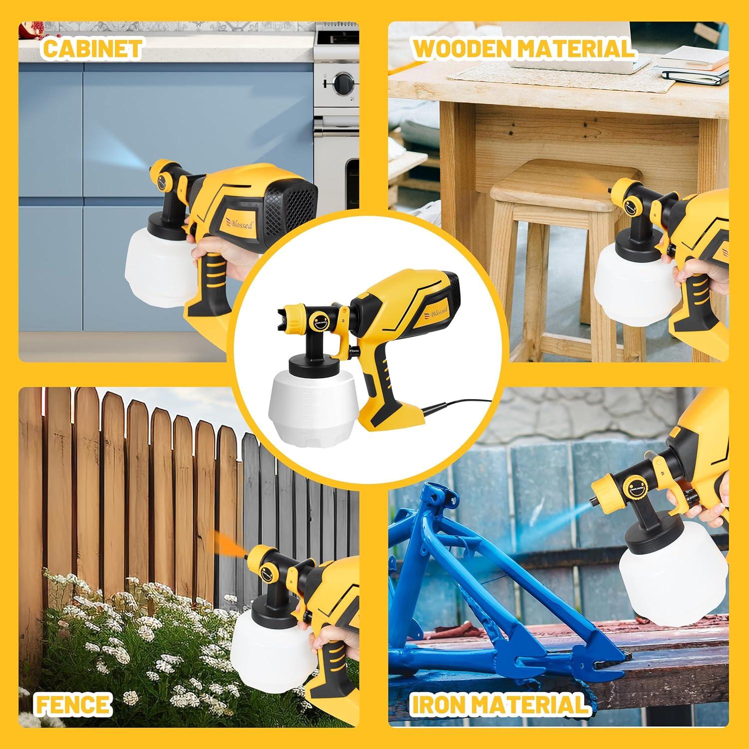 Pulverizador de pintura BLOSSED 700W 1200ml 5 boquillas