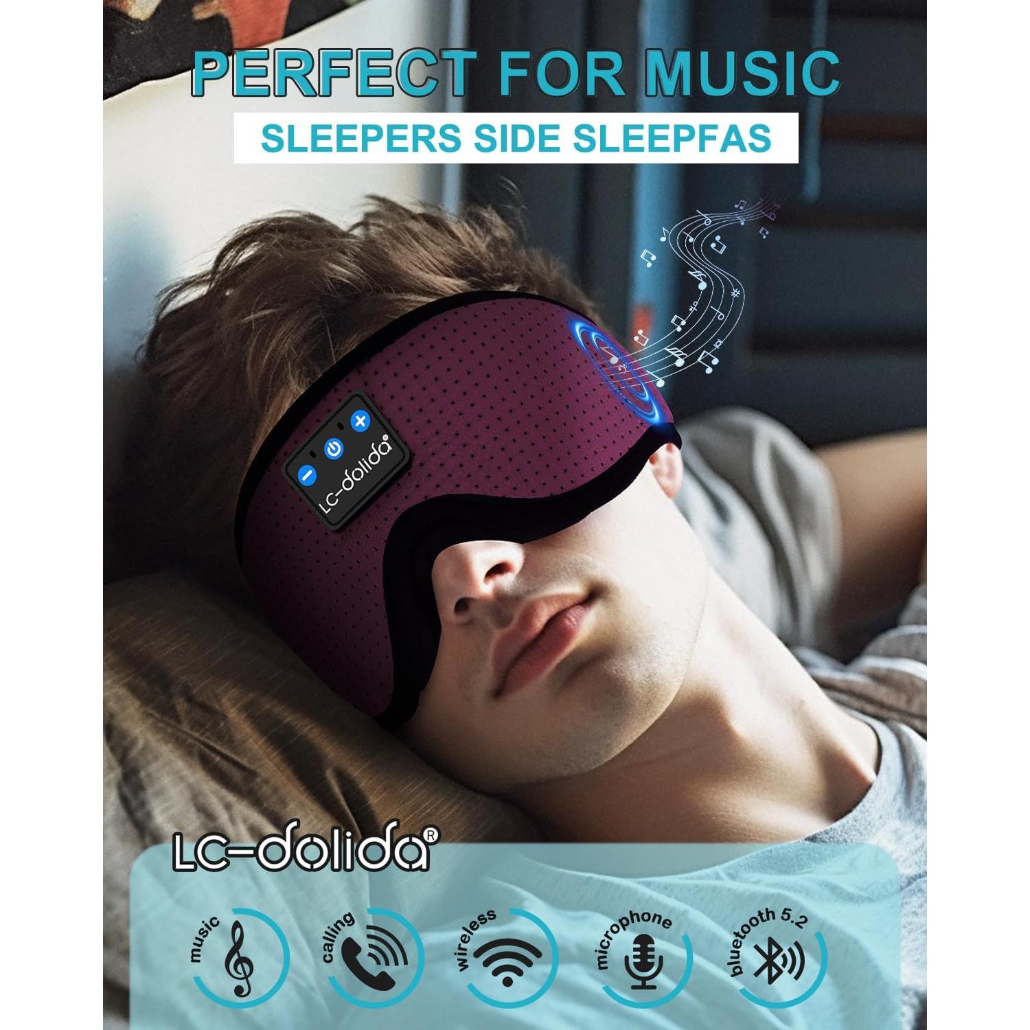 Auriculares para dormir Bluetooth LC-dolida 3D Rojo 119g