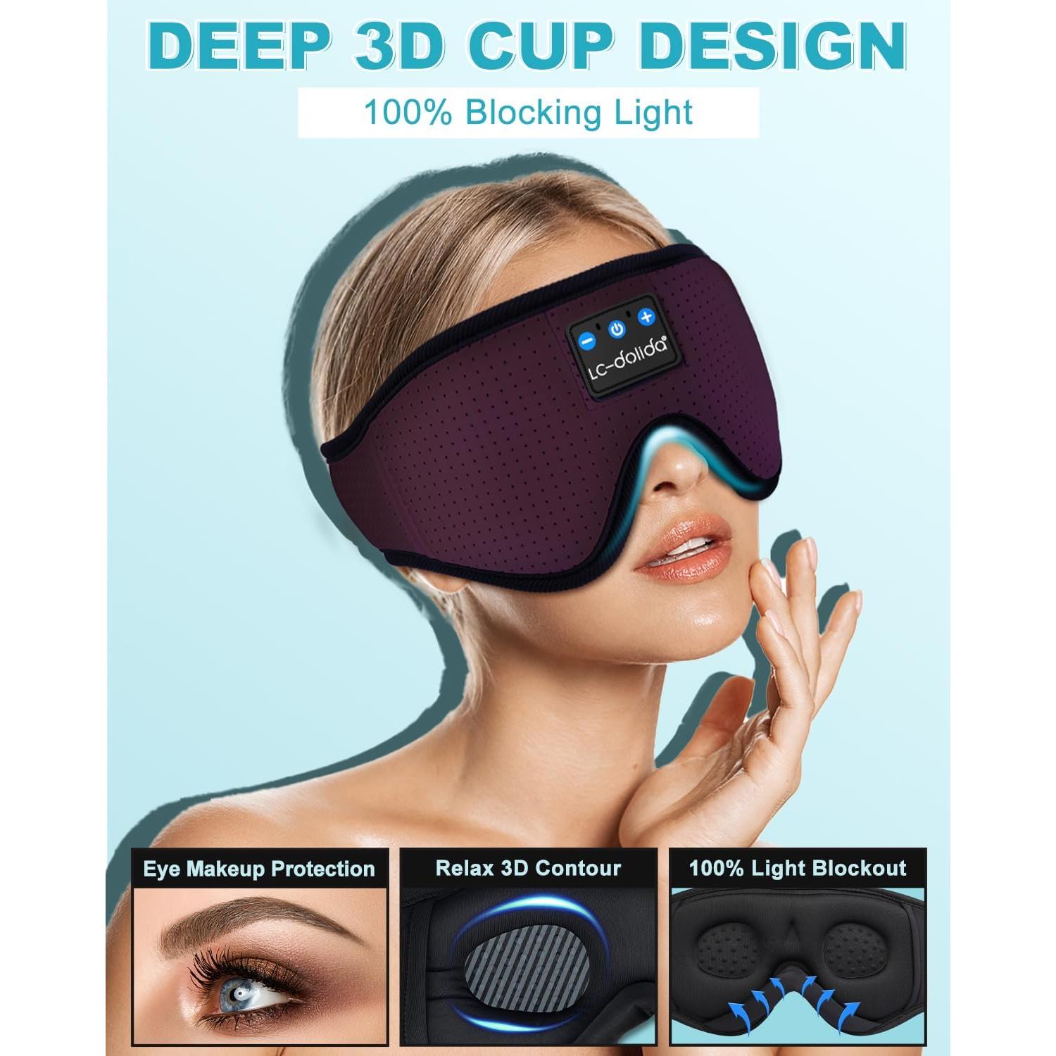 Auriculares para dormir Bluetooth LC-dolida 3D Rojo 119g