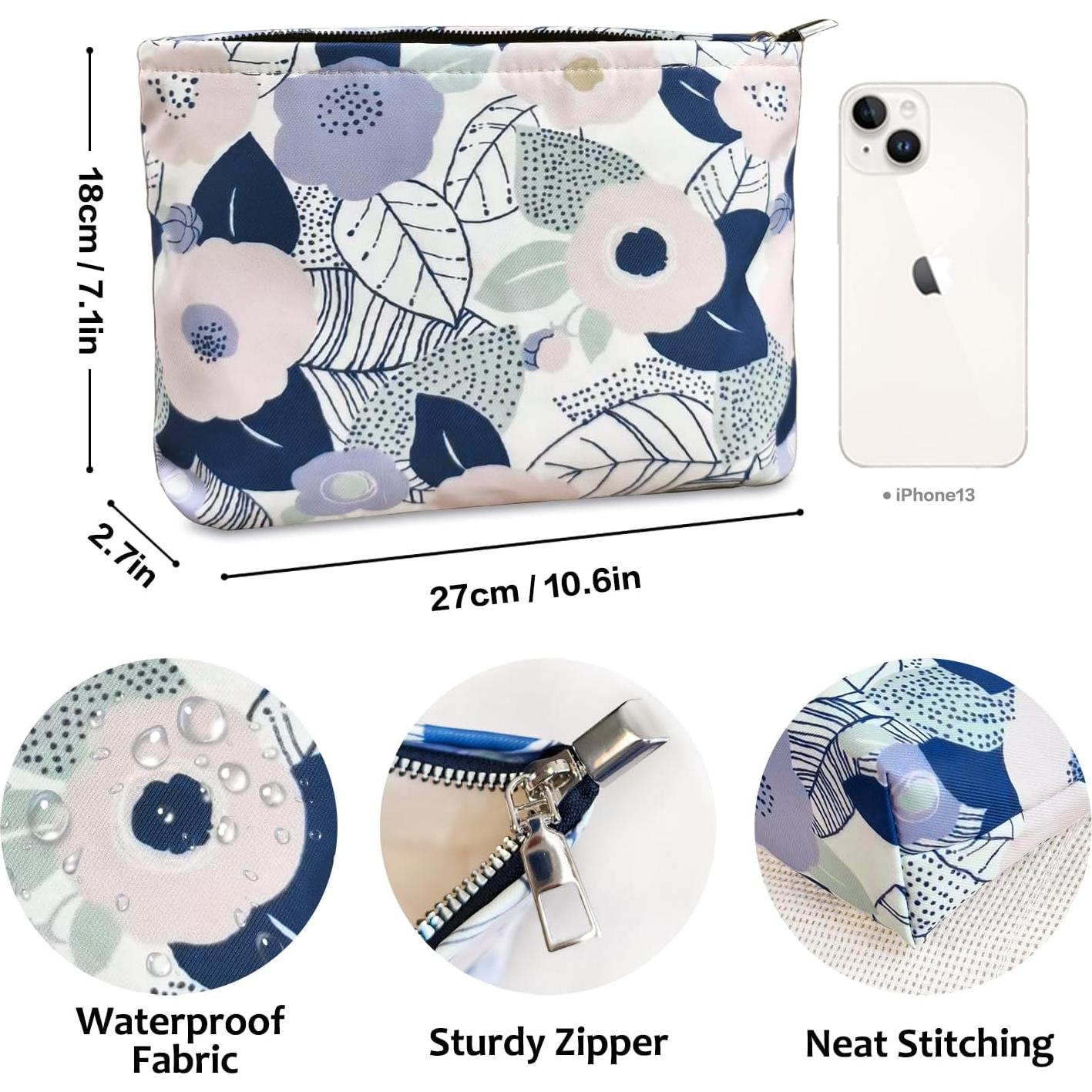 Bolsa de Maquillaje STARDW Floral 26.9x18 cm para Mujeres