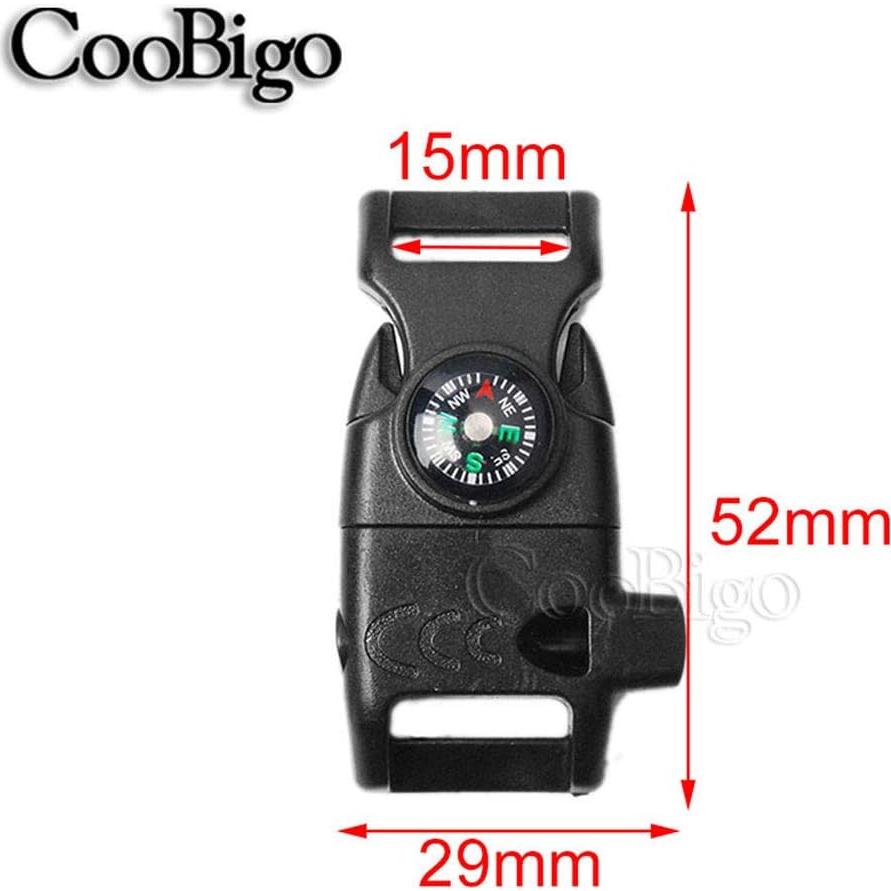 Kit de Supervivencia CooBigo 10 Piezas: Brújula, Silbato, Iniciador de Fuego