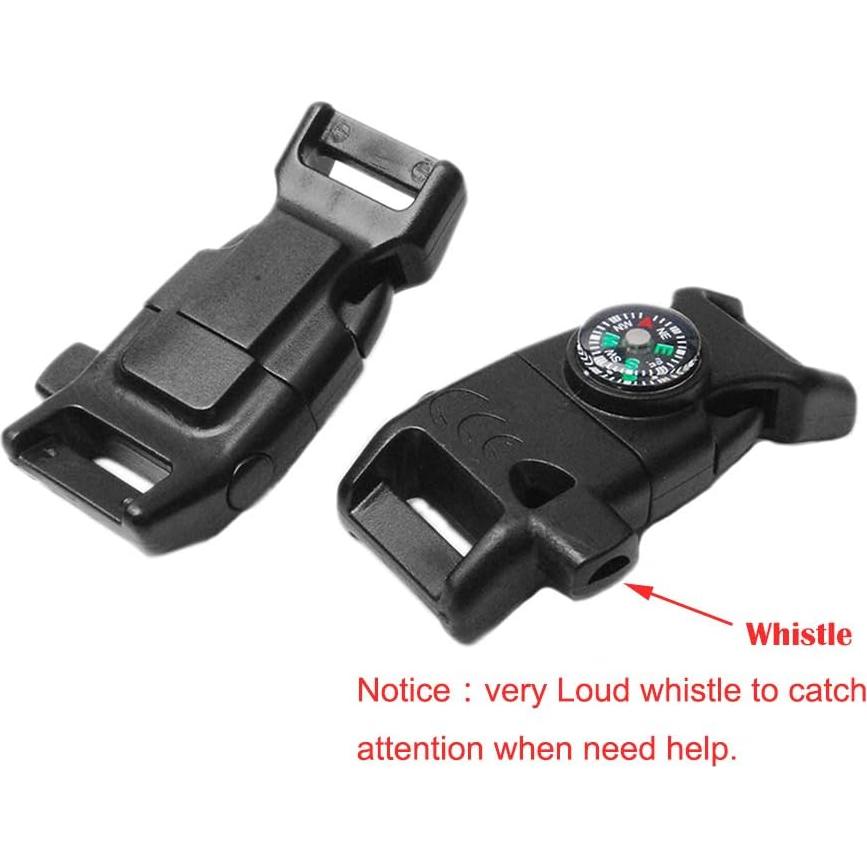 Kit de Supervivencia CooBigo 10 Piezas: Brújula, Silbato, Iniciador de Fuego