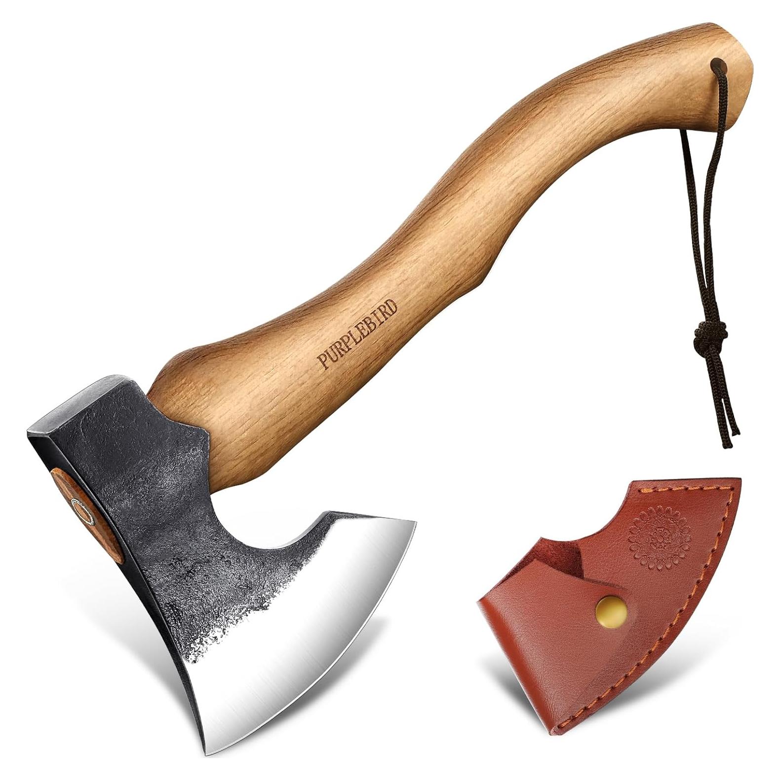 Hacha PURPLEBIRD 38.1 cm de acero al carbono con funda