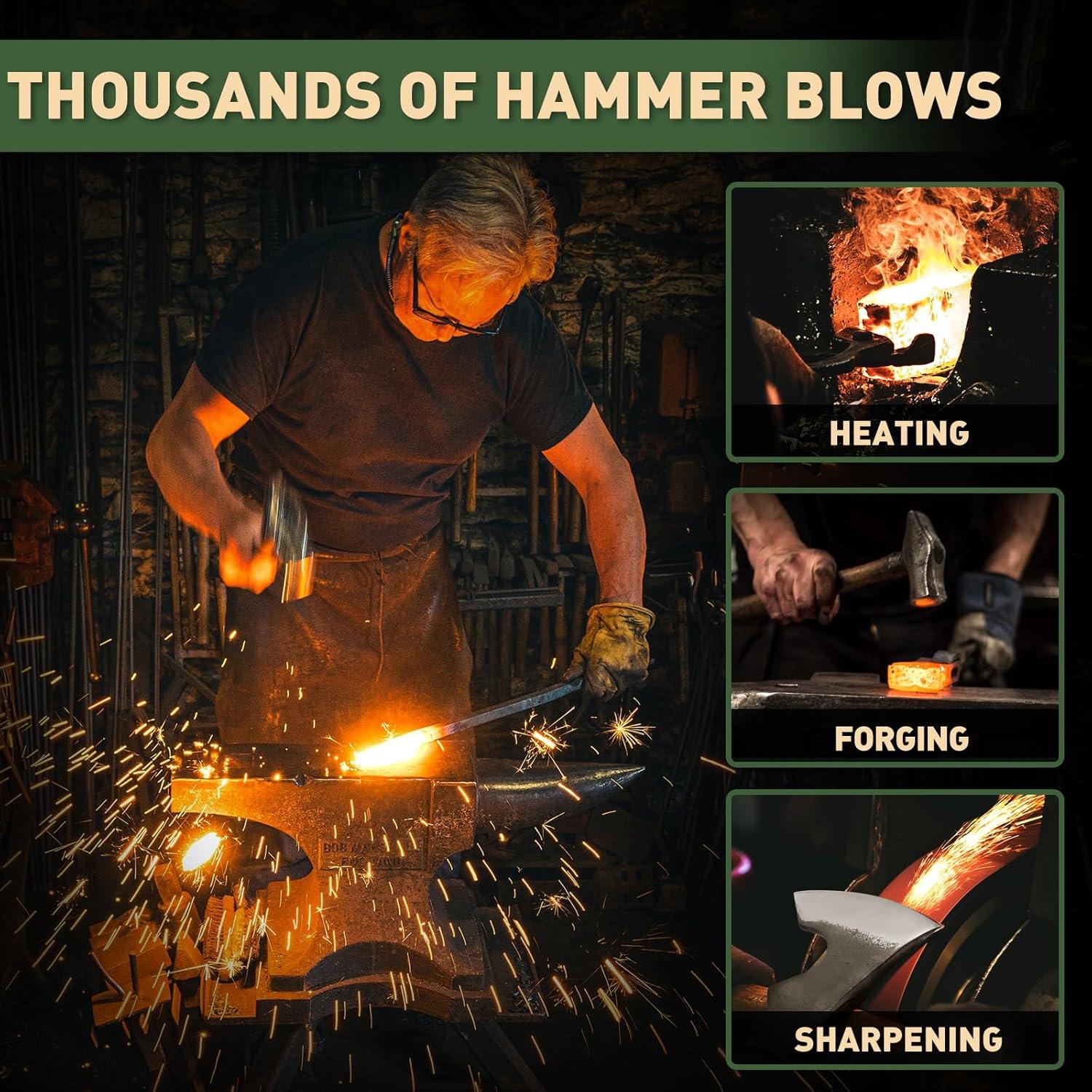 Hacha PURPLEBIRD 38.1 cm de acero al carbono con funda