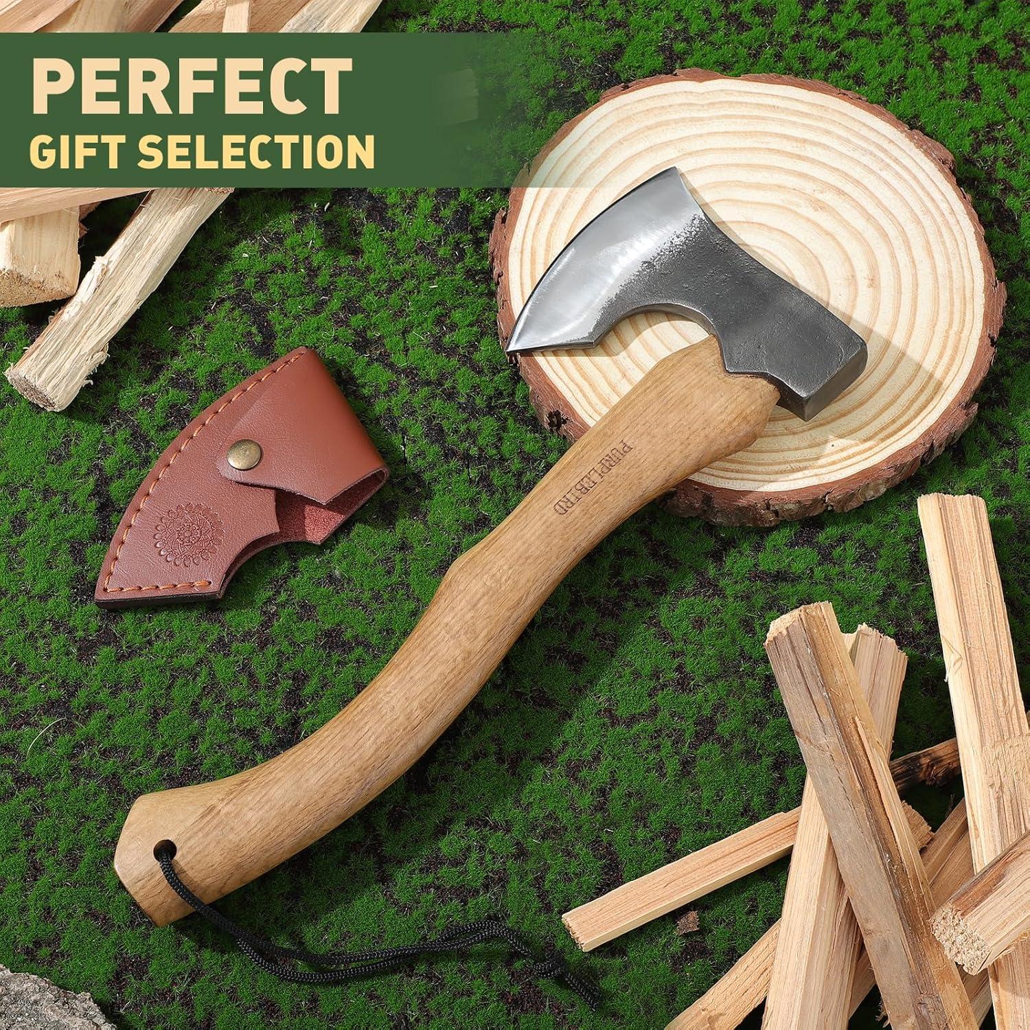 Hacha PURPLEBIRD 38.1 cm de acero al carbono con funda