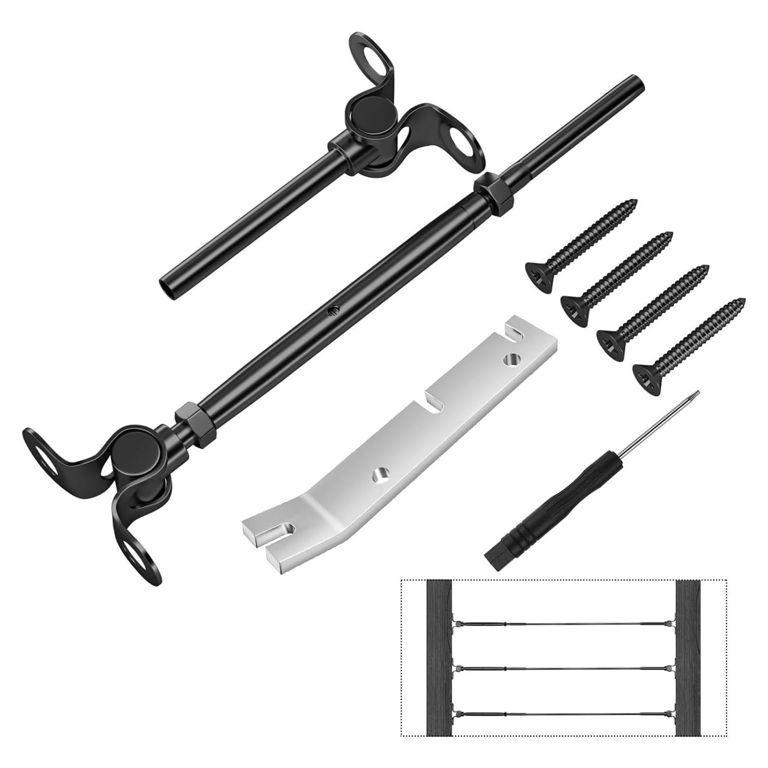 Kit de Hardware para Barandilla de Cable CKE 10 Pares 1/8" Acero Inoxidable