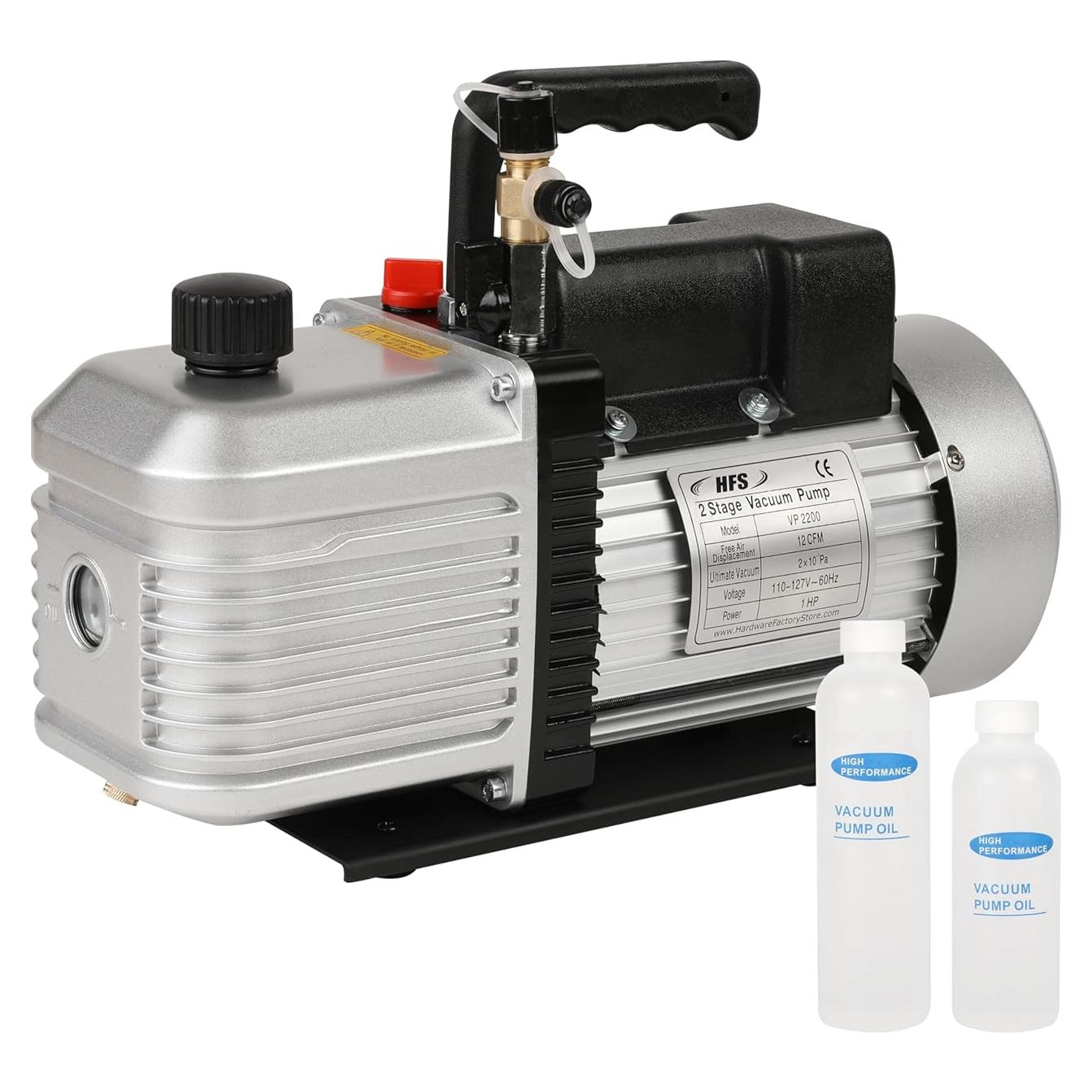 Bomba de Vacío HFS VP2200-NS 12 CFM 1HP 110V 2 Etapas