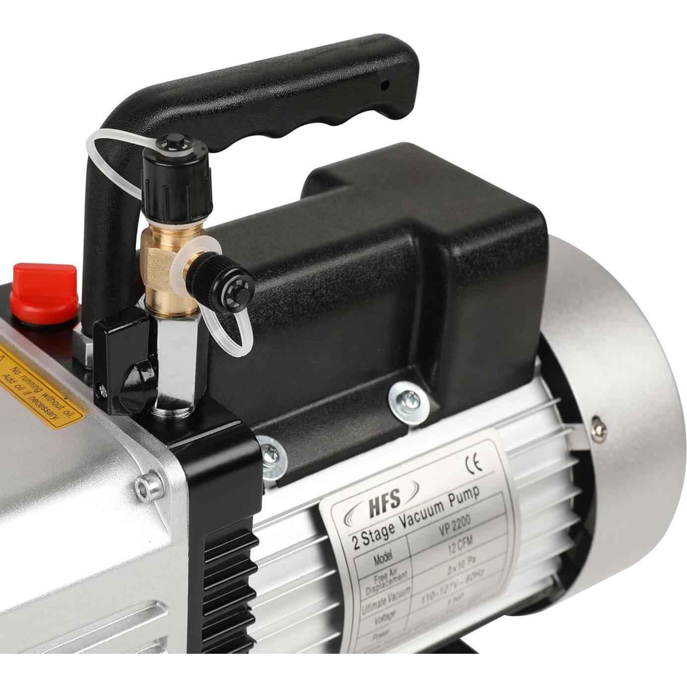 Bomba de Vacío HFS VP2200-NS 12 CFM 1HP 110V 2 Etapas