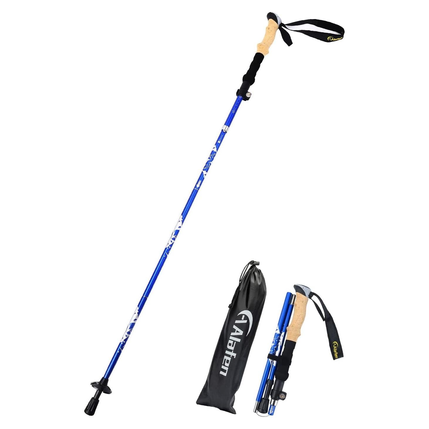 Bastón de Senderismo A Alafen Plegable Aluminio 7075 Azul