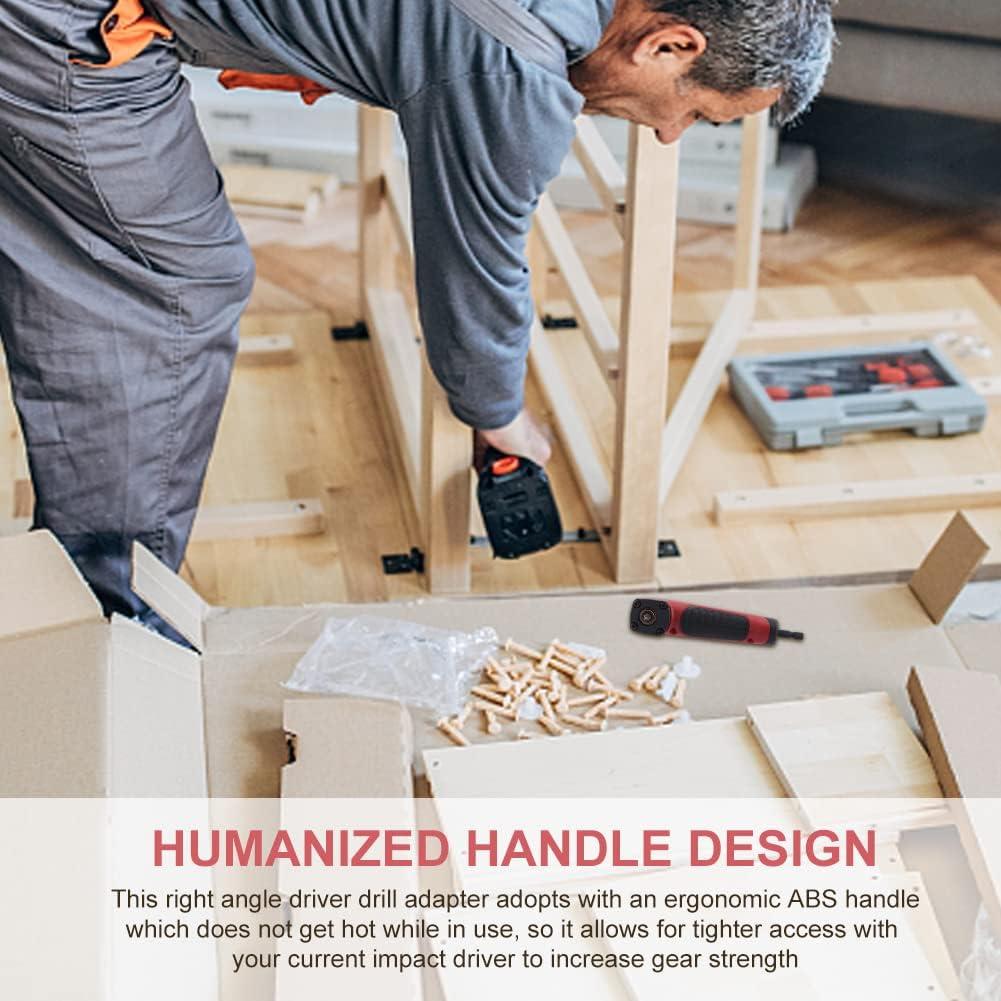 Adaptador de Ángulo Recto CALIDAKA 2pcs para Destornillador 18V