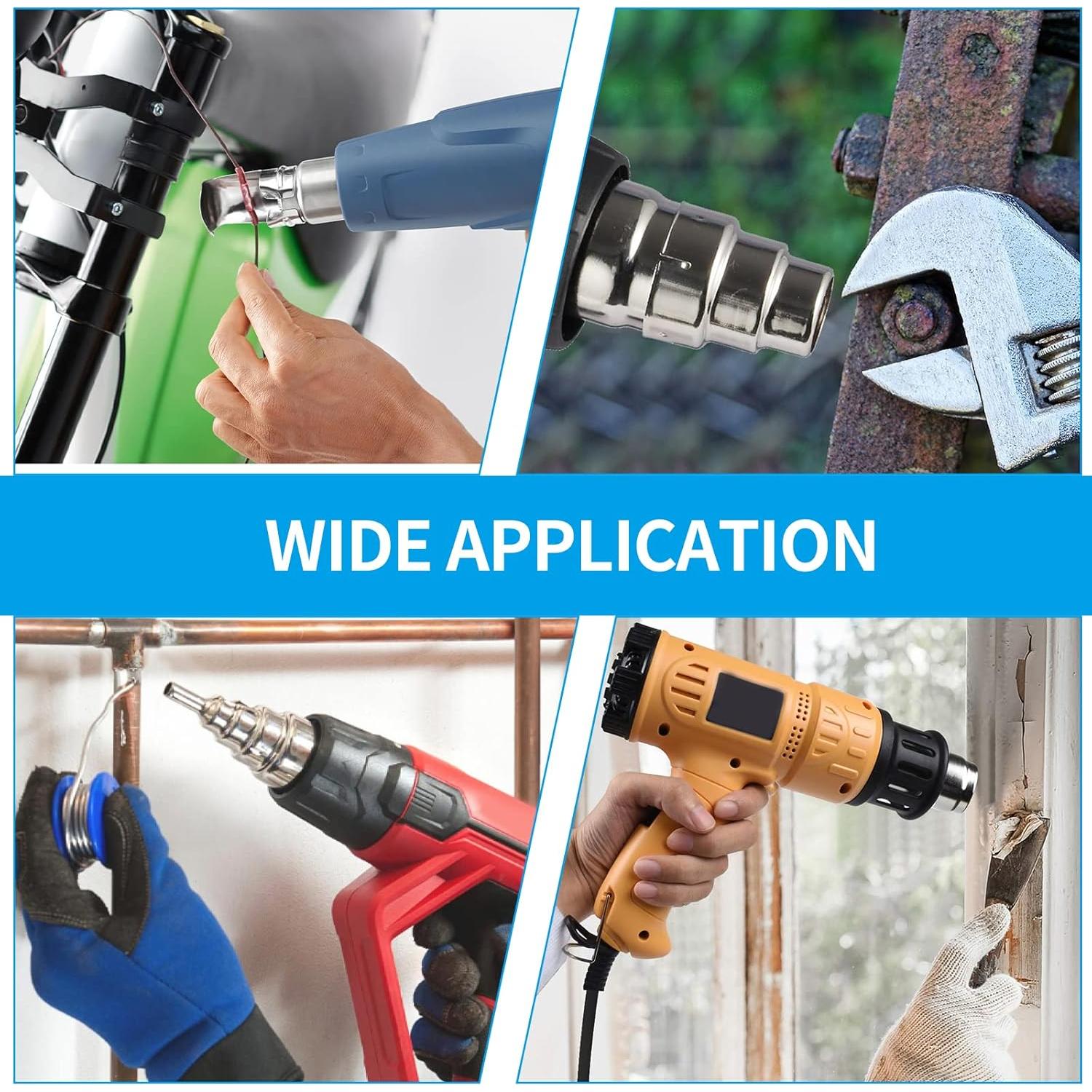 Kit de 4 Boquillas para Pistola de Calor Kyuionty Acero Inoxidable