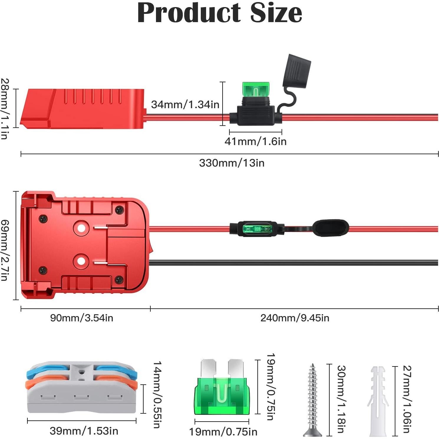 Adaptador de Rueda de Poder CHoiKWong para Batería Milwaukee M18 18V