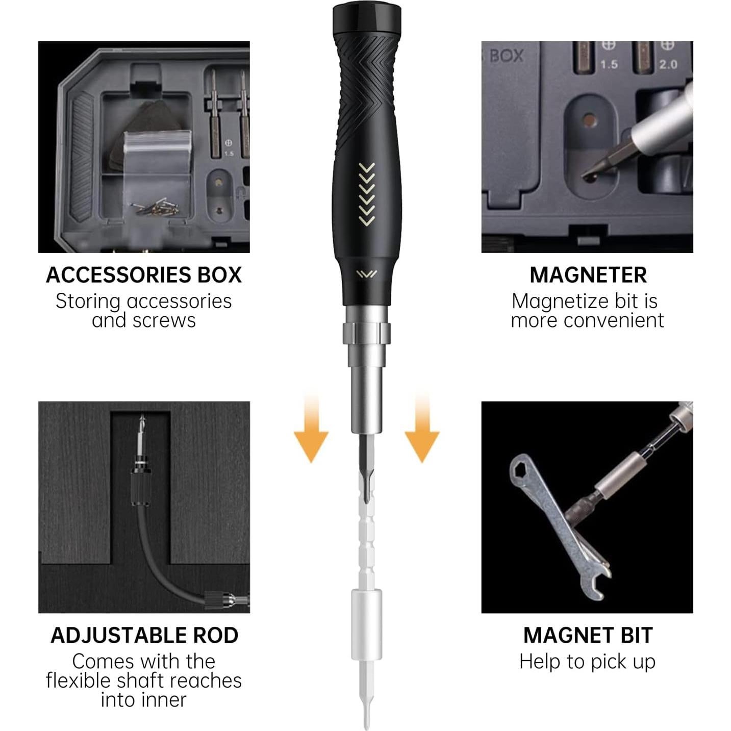 Kit de Destornilladores de Precisión JAKEMY FO164 - 164 Piezas