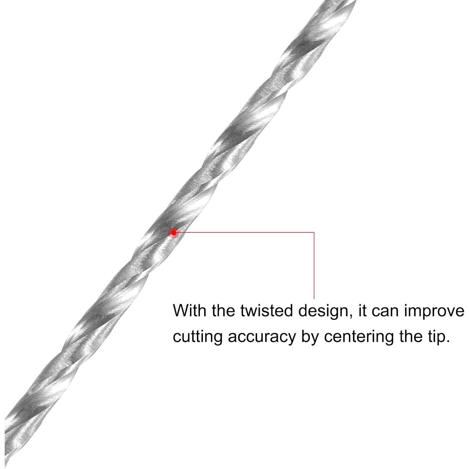 Brocas de Tornillo Extra Largas uxcell 2mm x 200mm HSS 2 Pcs