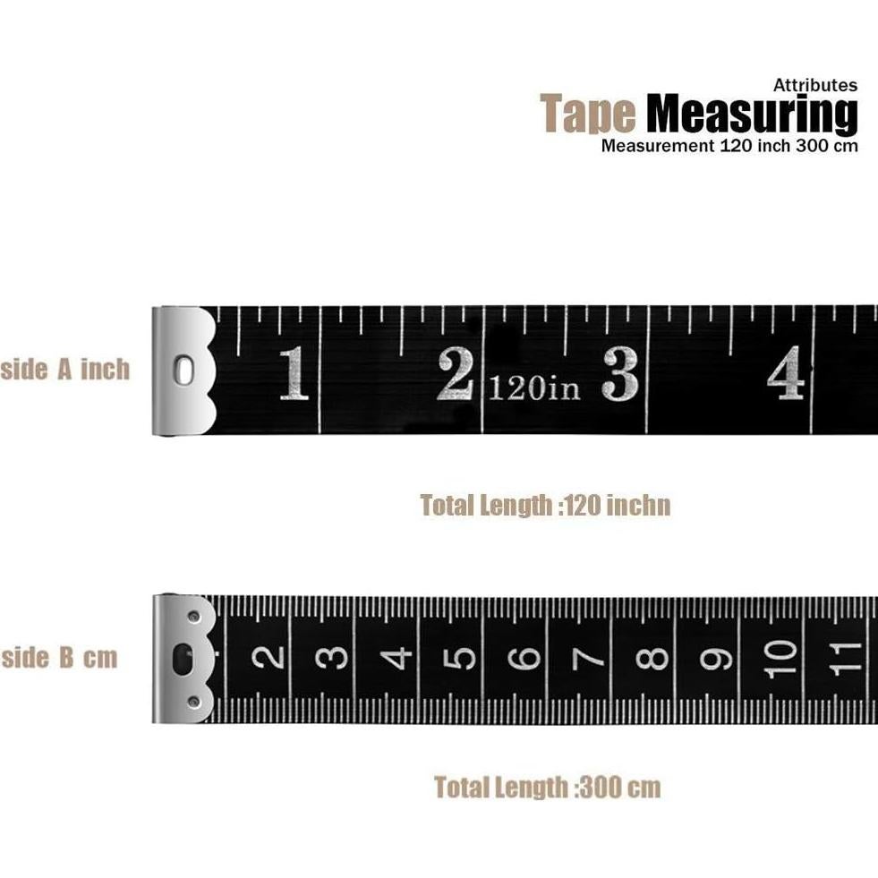 Cinta Métrica BUSHIBU 300 cm Doble Escala para Medición