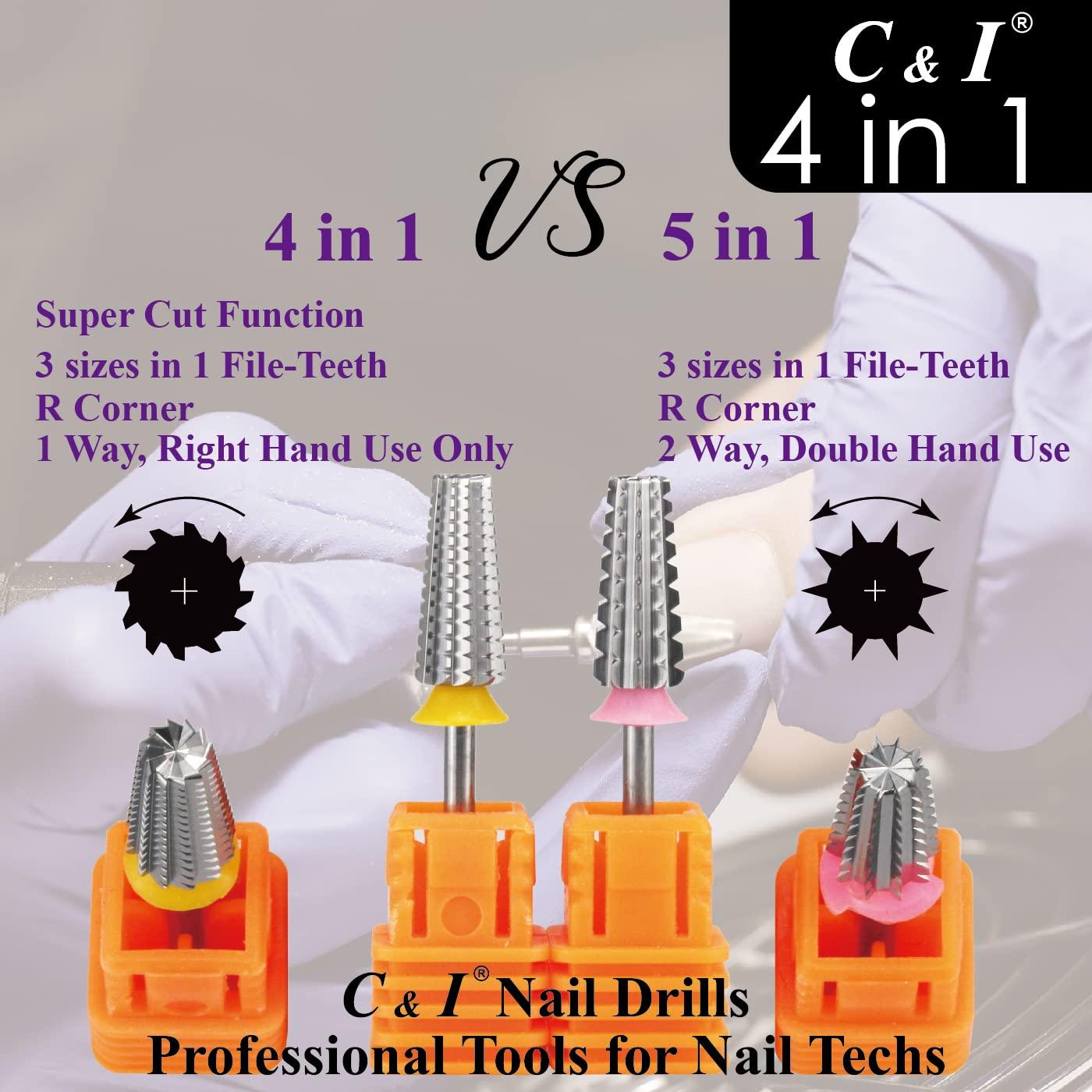 Broca de Uñas 4 en 1 C&I Super Corte E-File Grueso-C