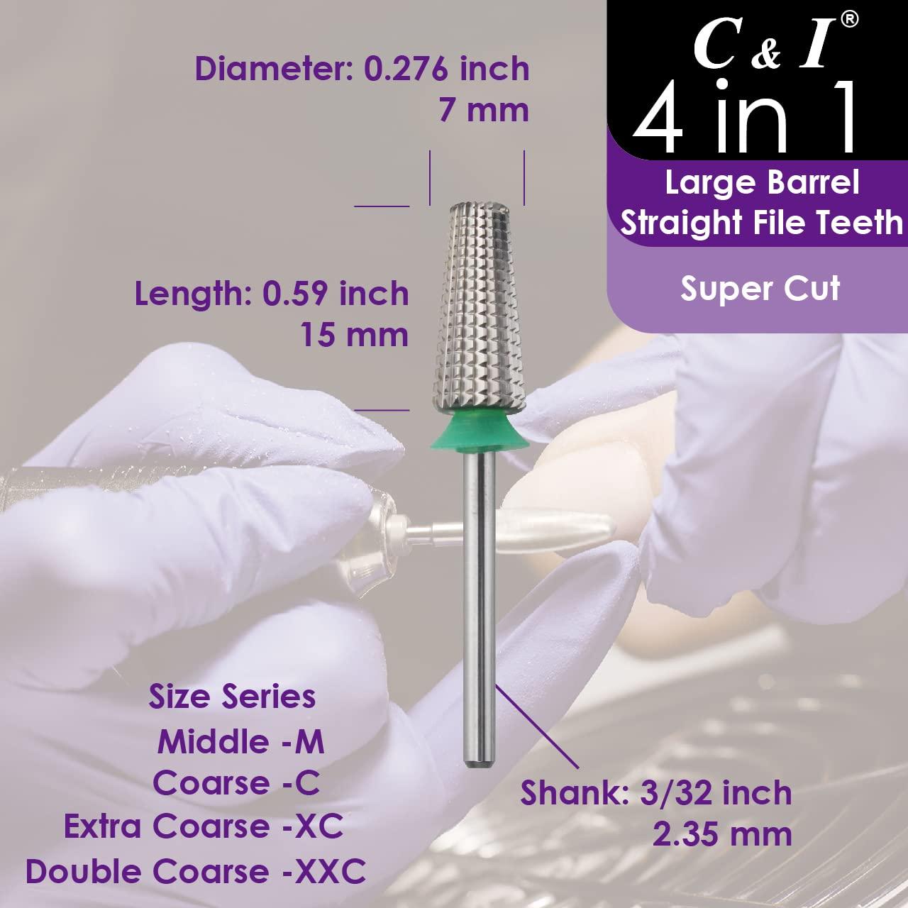 Broca de Uñas 4 en 1 C&I Super Corte E-File Grueso-C