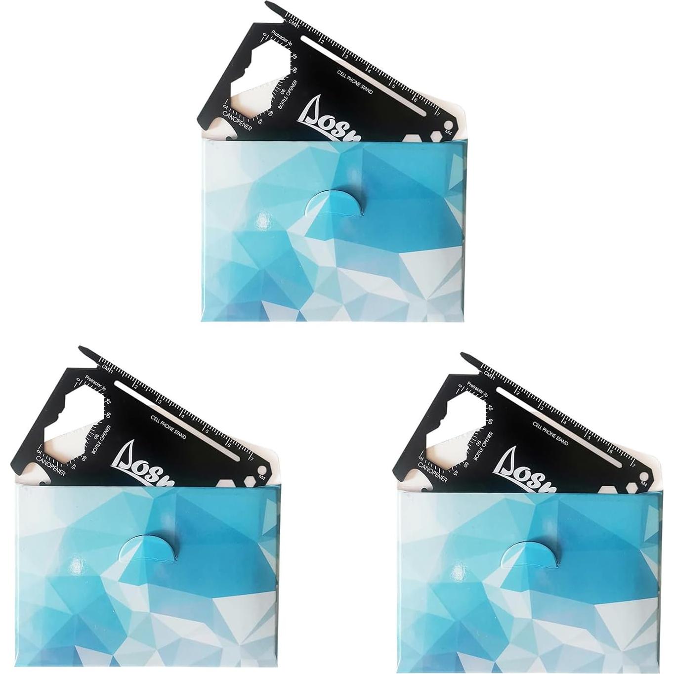 Multiherramienta de Billetera DLOSN - Acero Inoxidable, 3 Piezas