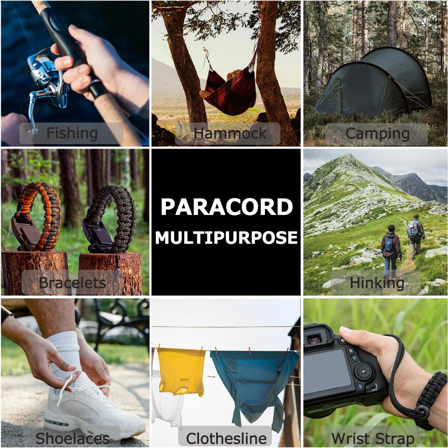 Cuerda Paracord 30.48m 60.96m LUYADIN 325lb Nylon 2.7mm