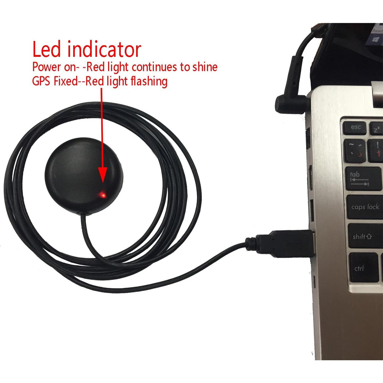 Antena GPS USB AN SHI TECH con Base Magnética 80g