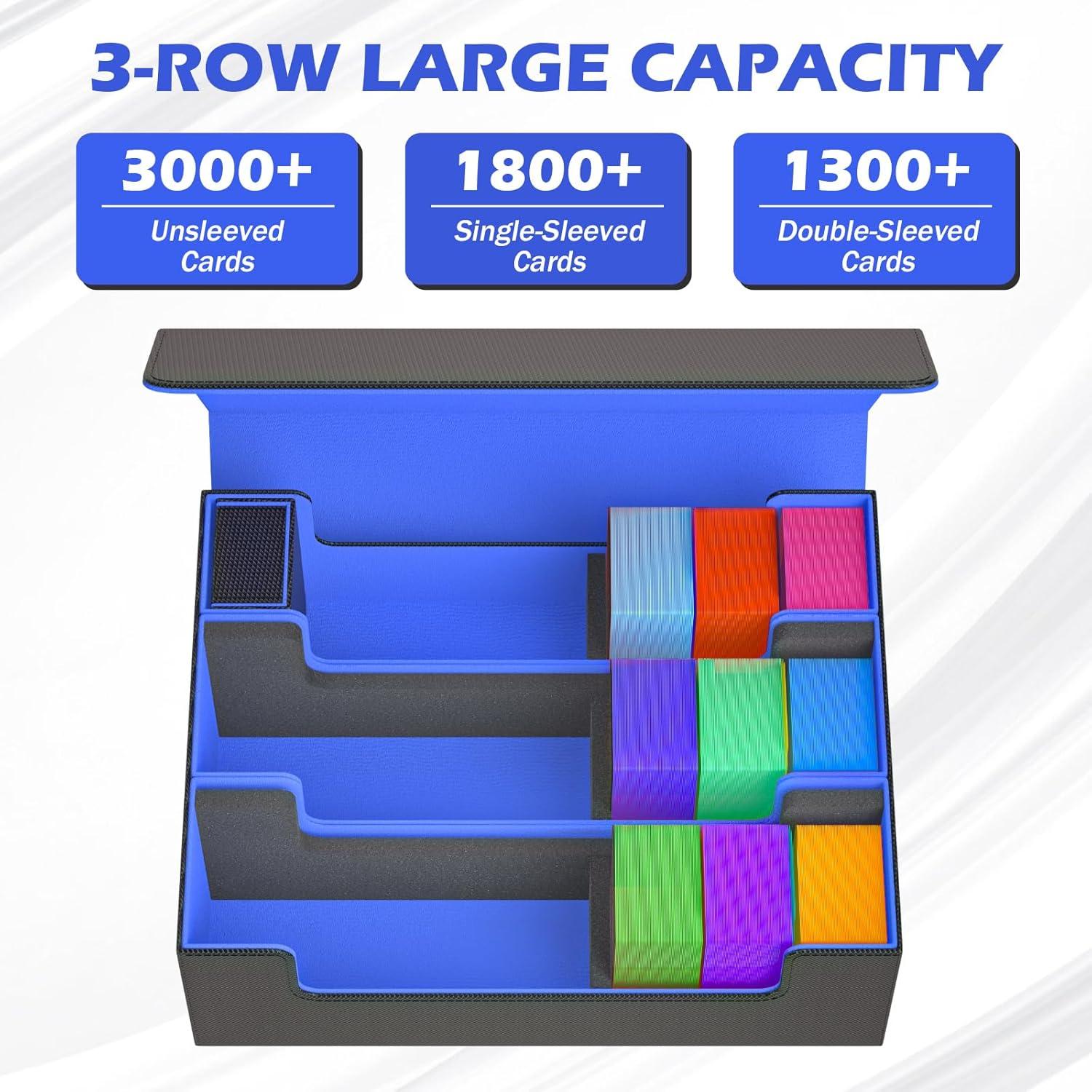 Caja de Almacenamiento de Cartas PUKYO 3000 Cartas Negro/Azul