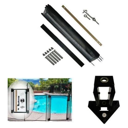 Valla de piscina Life Saver DIY 4 pies x 12 pies negra con puerta