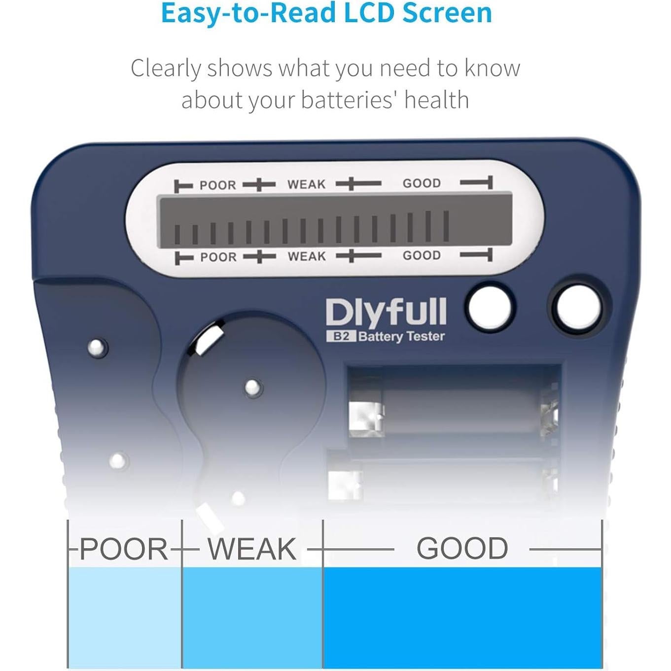 Probador de Baterías Dlyfull Universal LCD AA AAA 9V