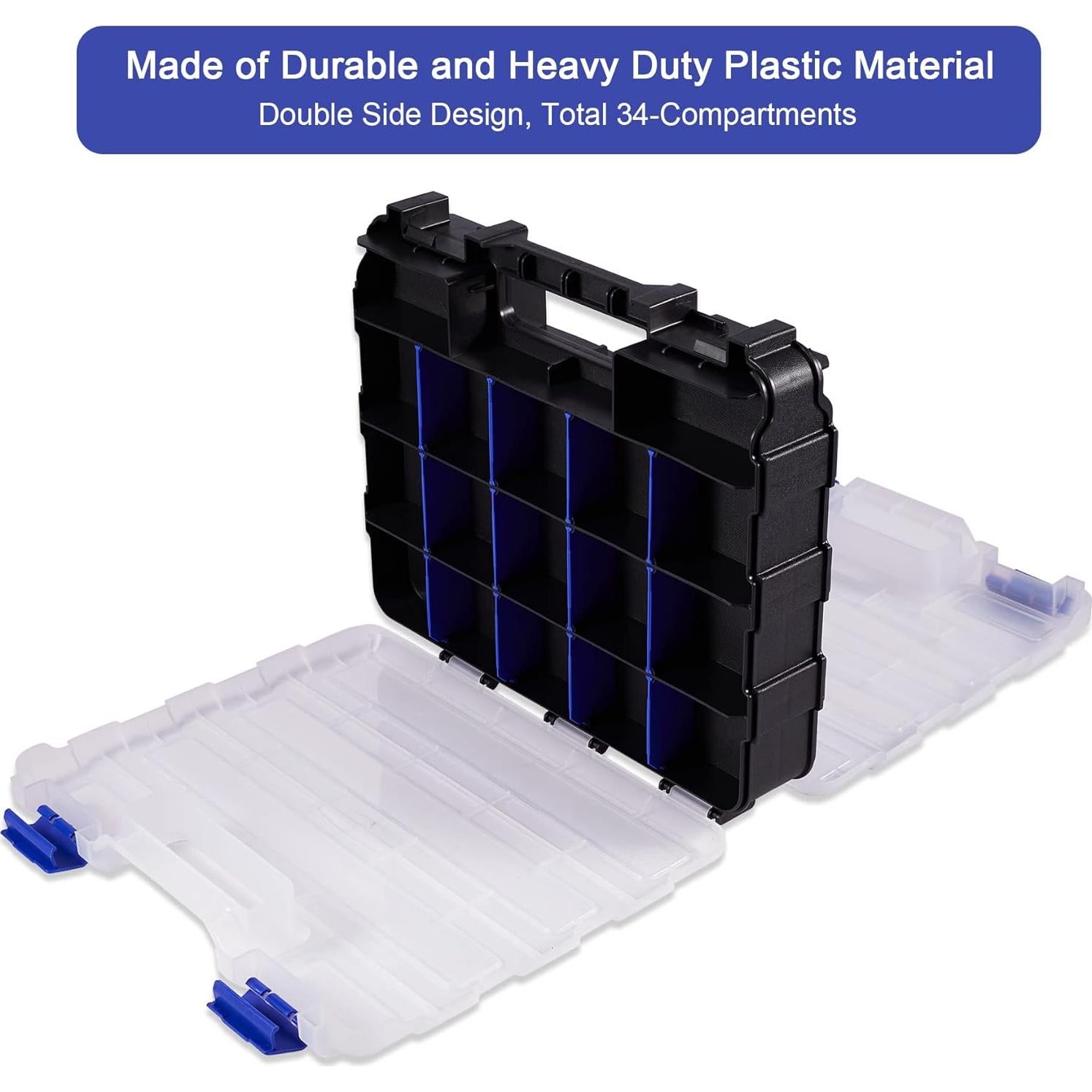 Caja Organizadora de Herramientas AIDY-PRO 34 Compartimentos Azul