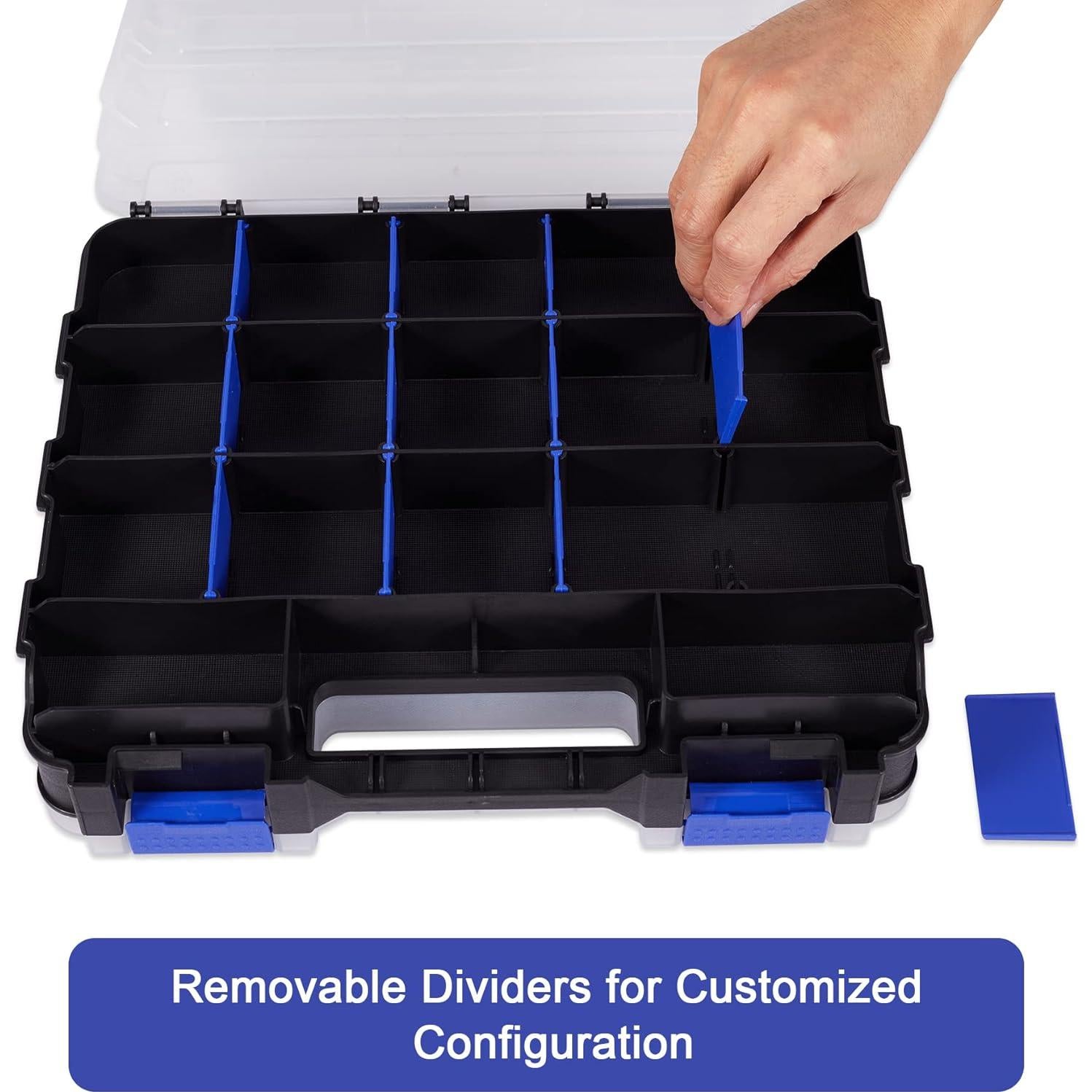 Caja Organizadora de Herramientas AIDY-PRO 34 Compartimentos Azul