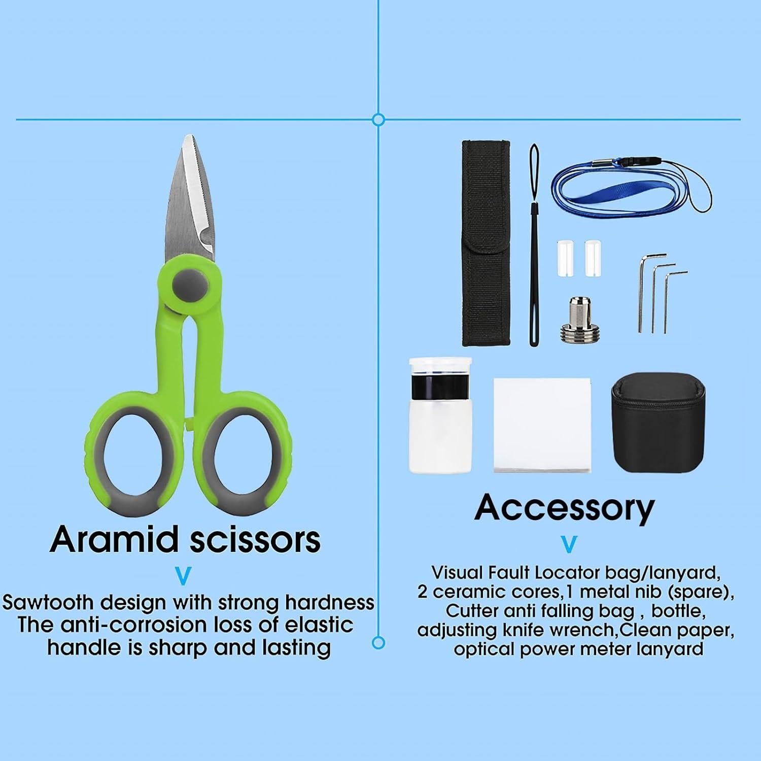 Kit de herramientas FTTH SAIVXIAN con cortador y medidor