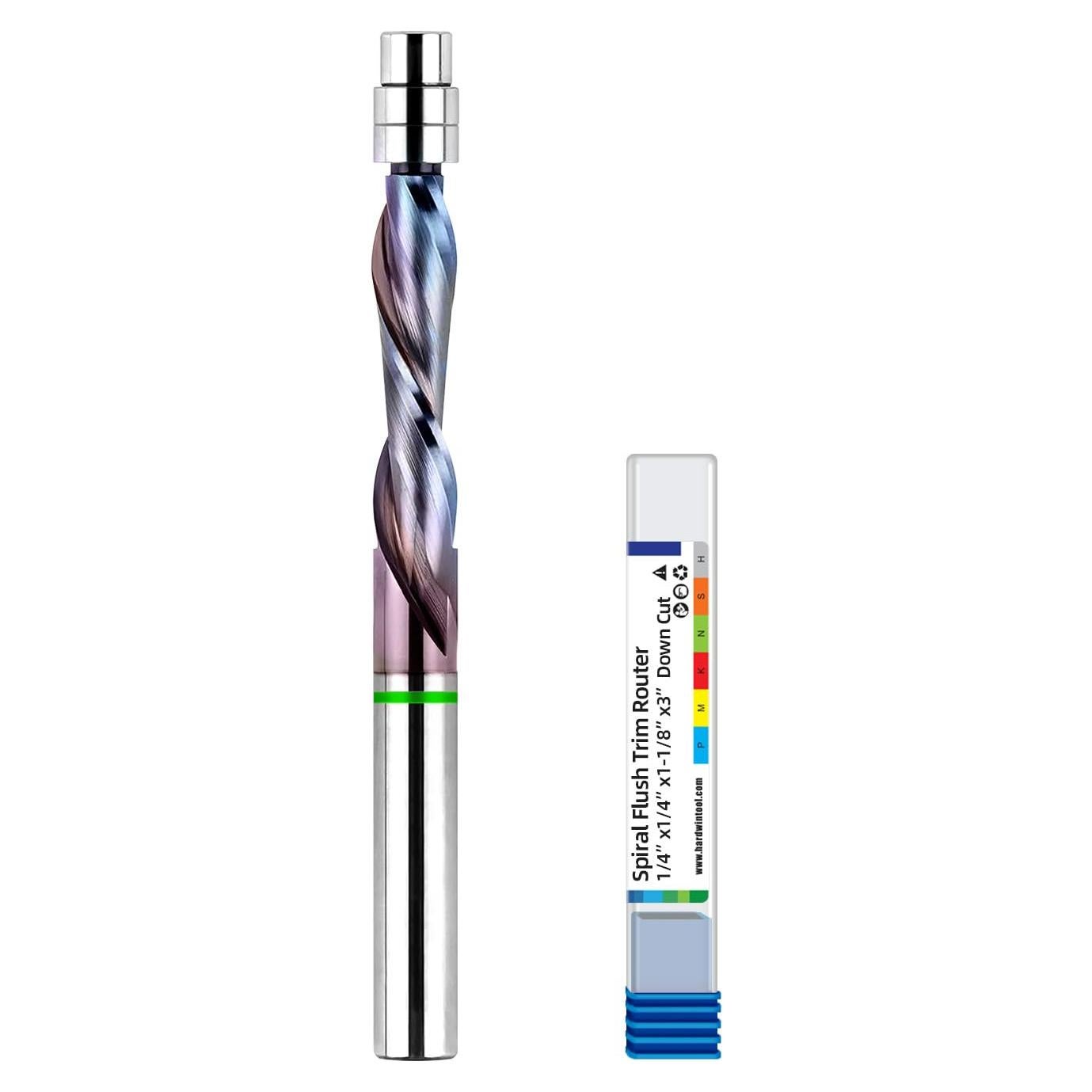 Bit de Fresado de Carburo Ganzoom 1/4" Corte Descendente