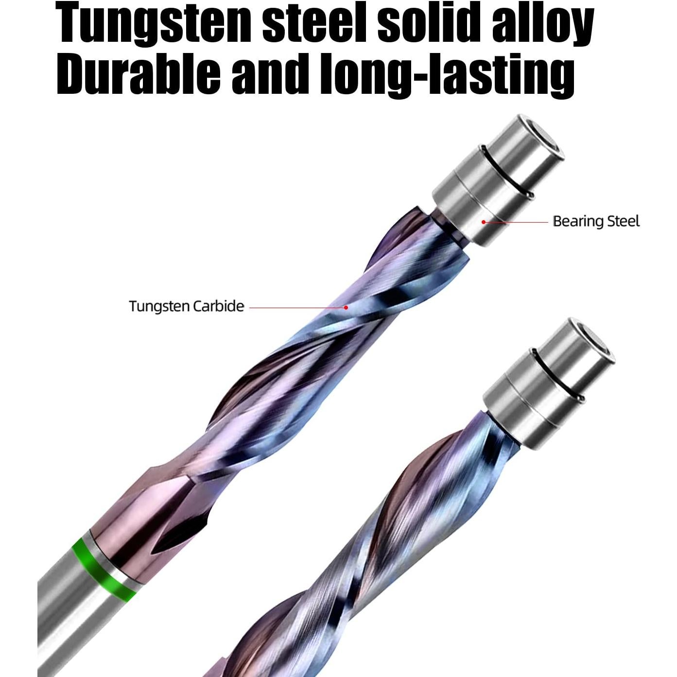 Bit de Fresado de Carburo Ganzoom 1/4" Corte Descendente