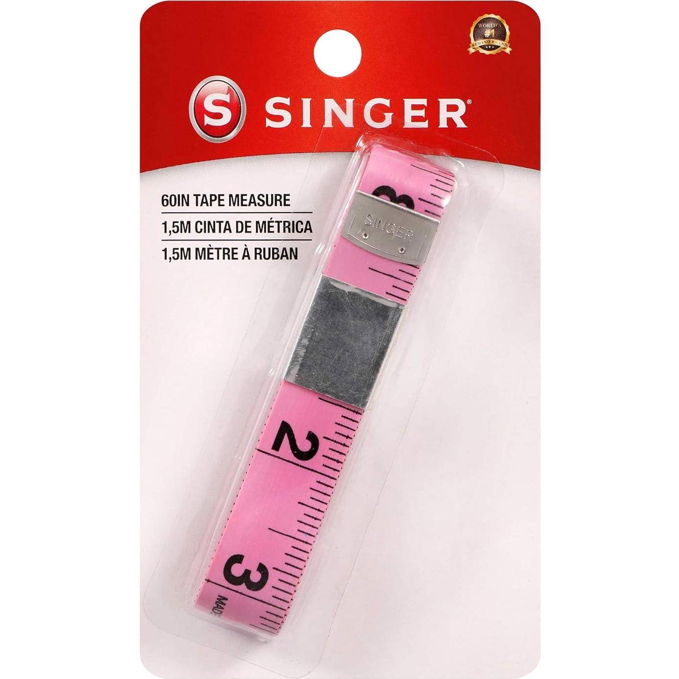 Cinta Métrica SINGER 4 Unidades 152.4 cm Vinilo Rosa
