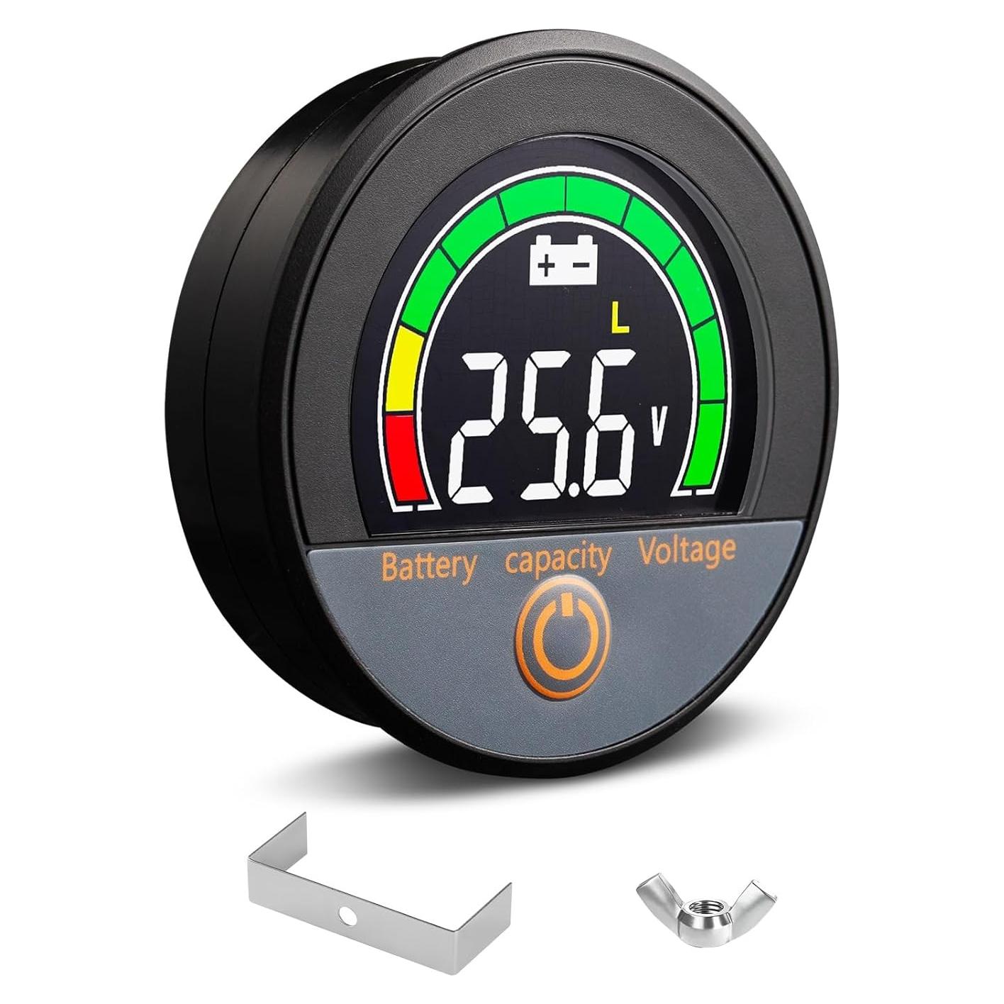 CoolschMax Medidor de Voltaje 12V-84V LCD Impermeable IP67