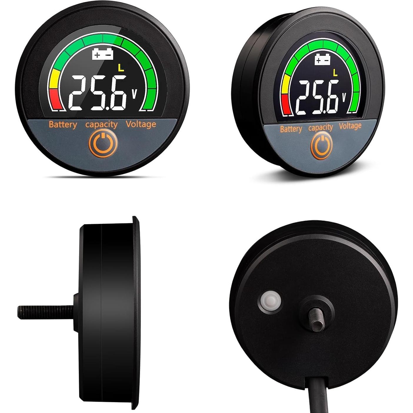 CoolschMax Medidor de Voltaje 12V-84V LCD Impermeable IP67