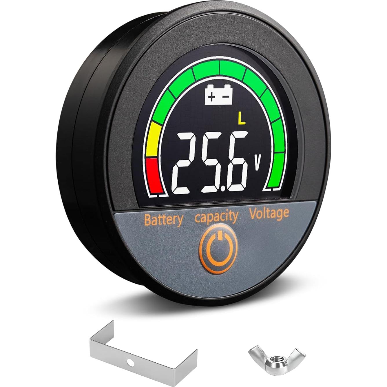 CoolschMax Medidor de Voltaje 12V-84V LCD Impermeable IP67