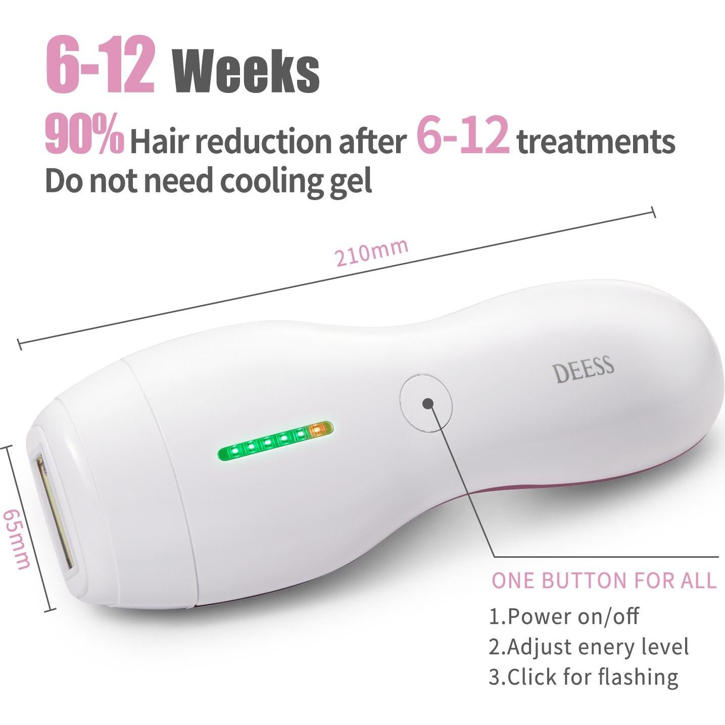 Eliminador de Vello IPL DEESS GP589 - Luz Pulsada Intensa