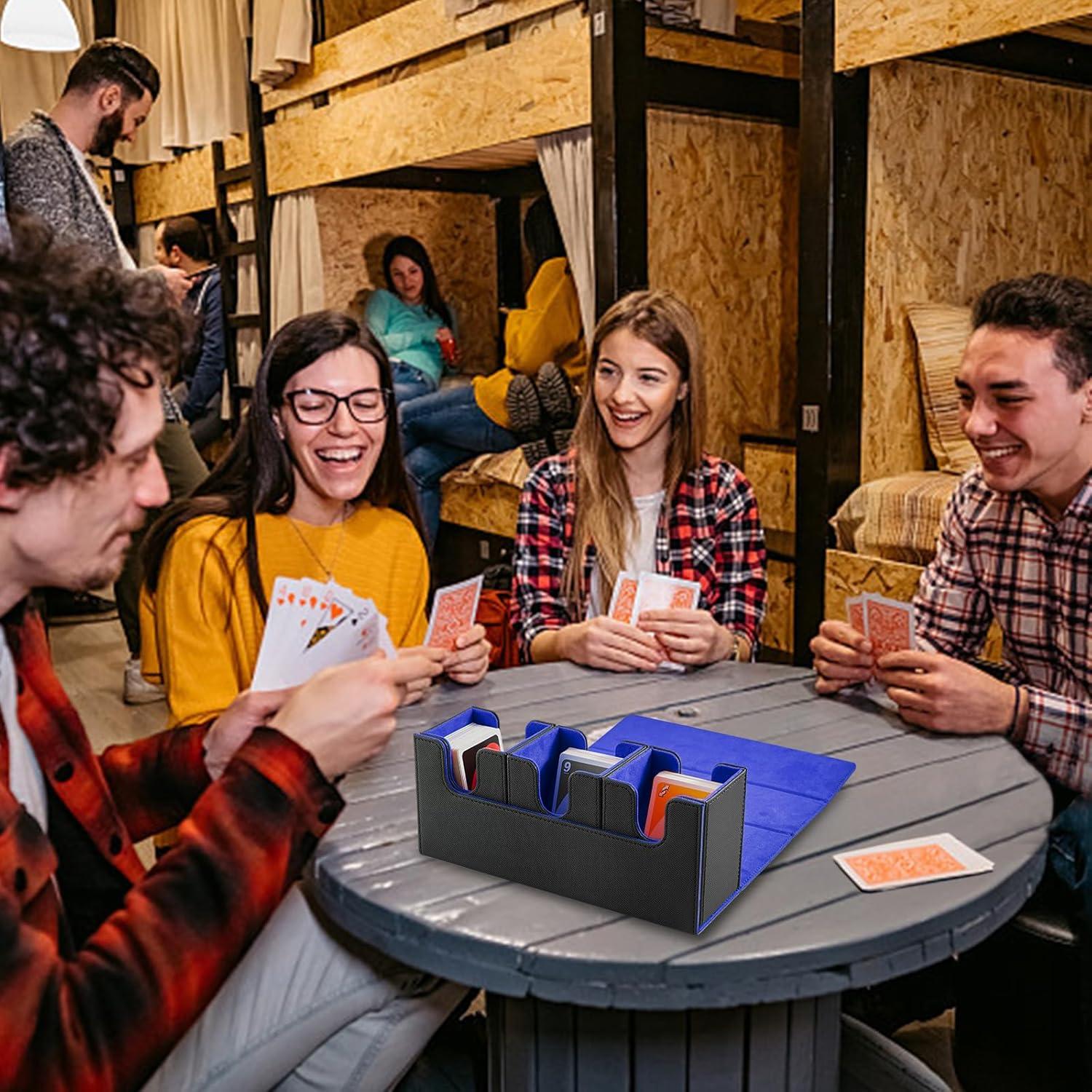 Caja de Almacenamiento de Cartas FOTEEMO 3 en 1 - Negro y Azul