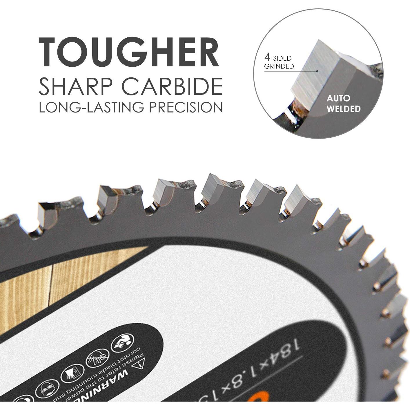 Hoja de Sierra Circular Luckyway 7-1/4" 24T Carburo 3-Pack