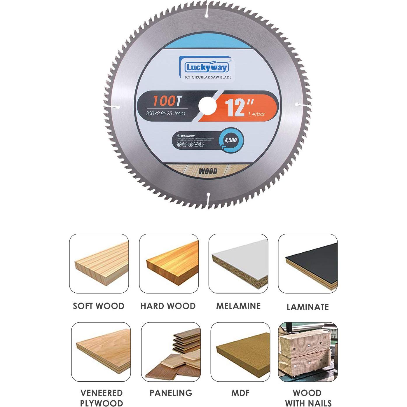 Hoja de Sierra Ingletadora Luckyway 30.48 cm 100T 2-Pack