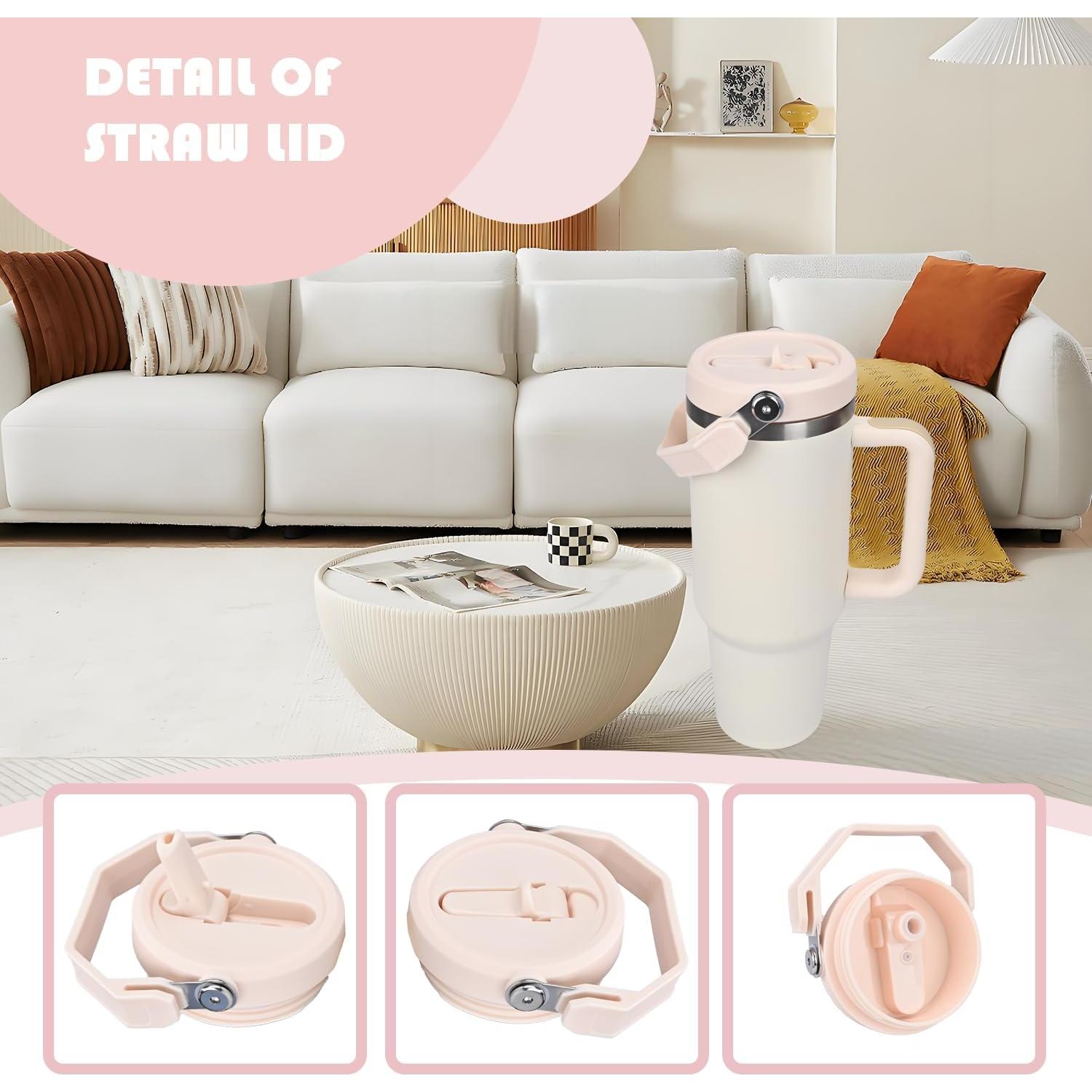 Tapa Plegable para Vaso Stanley 40oz ZJT - 2 Piezas a Prueba de Fugas