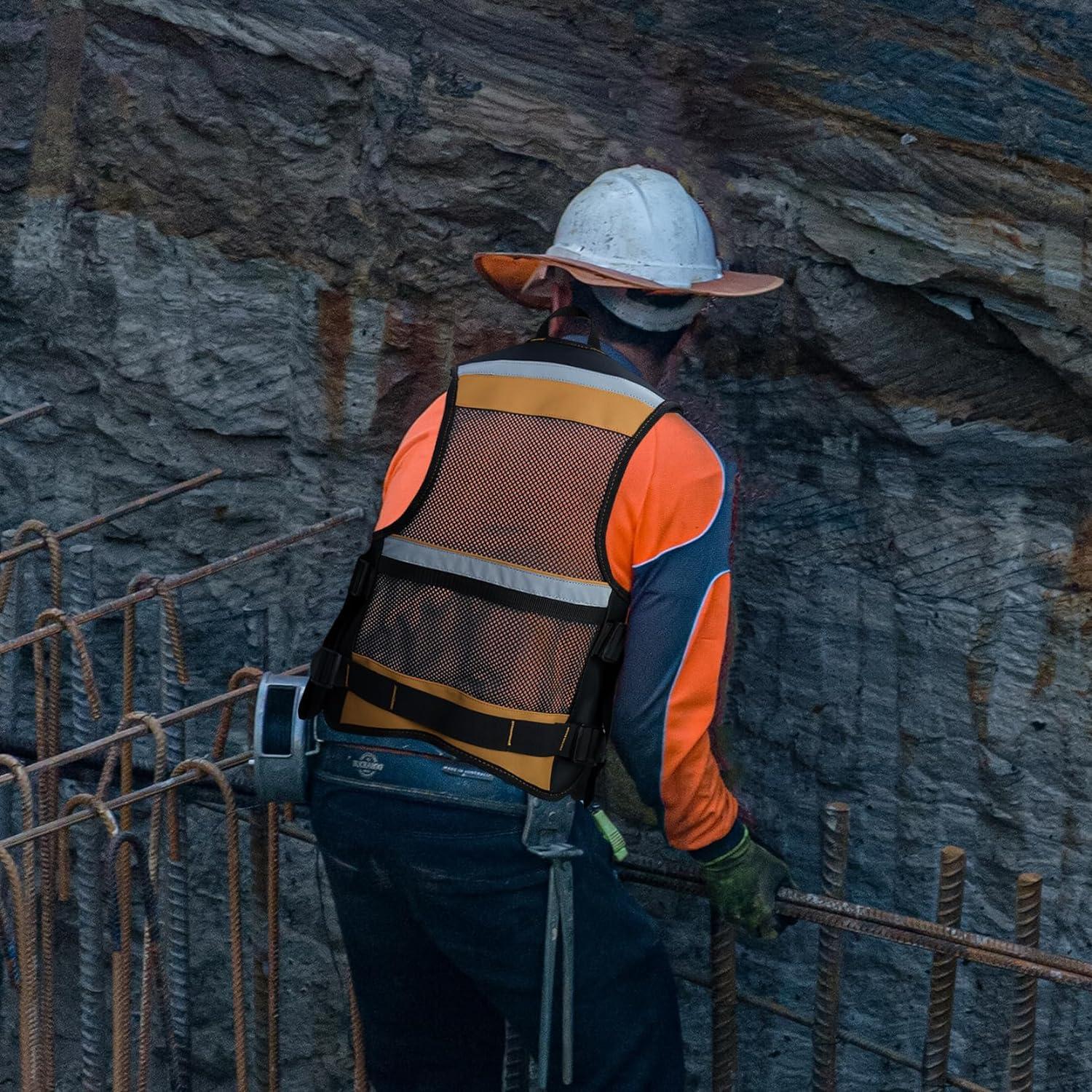 Chaleco de Herramientas MELOTOUGH Ajustable con 11 Bolsillos