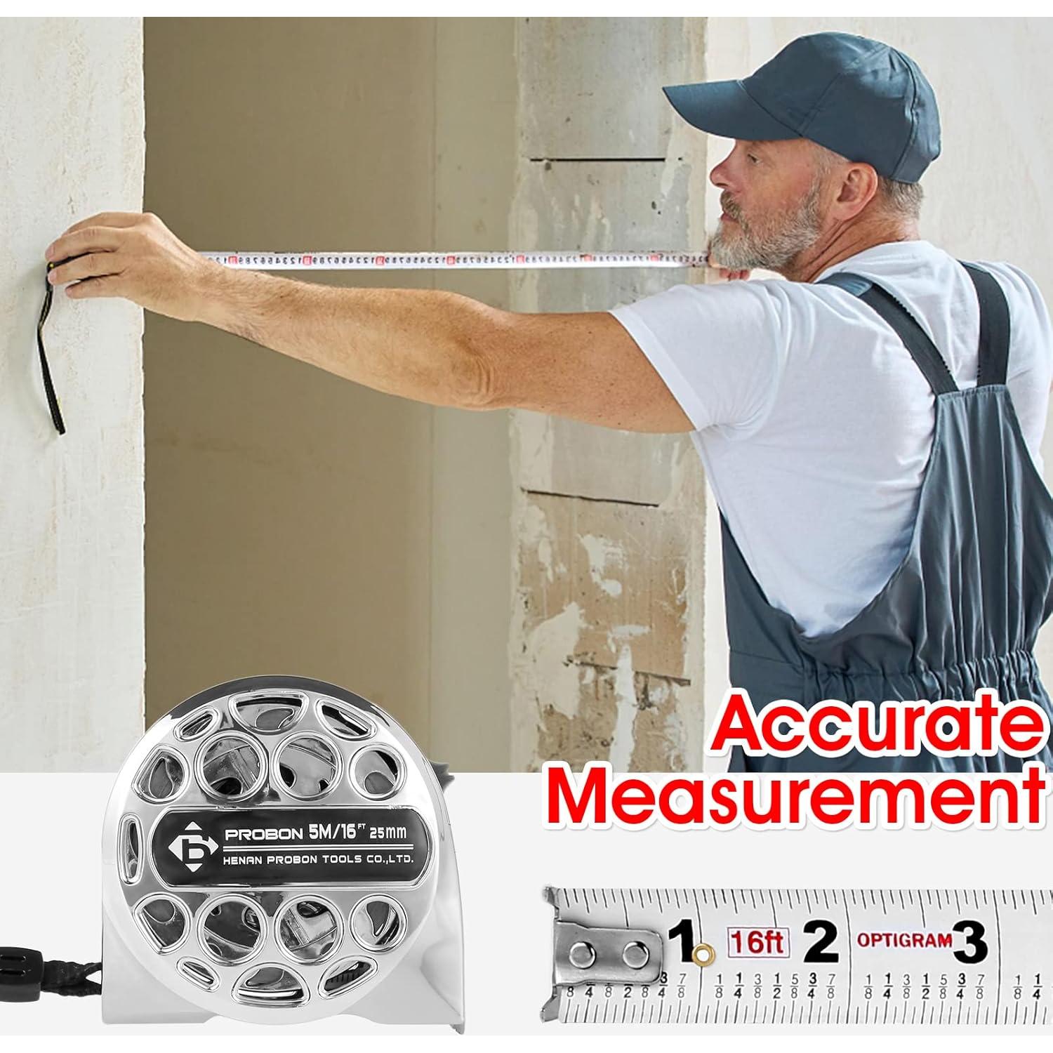 Cinta Métrica Retráctil Mimoyalaso 5m Acero Inoxidable Impermeable