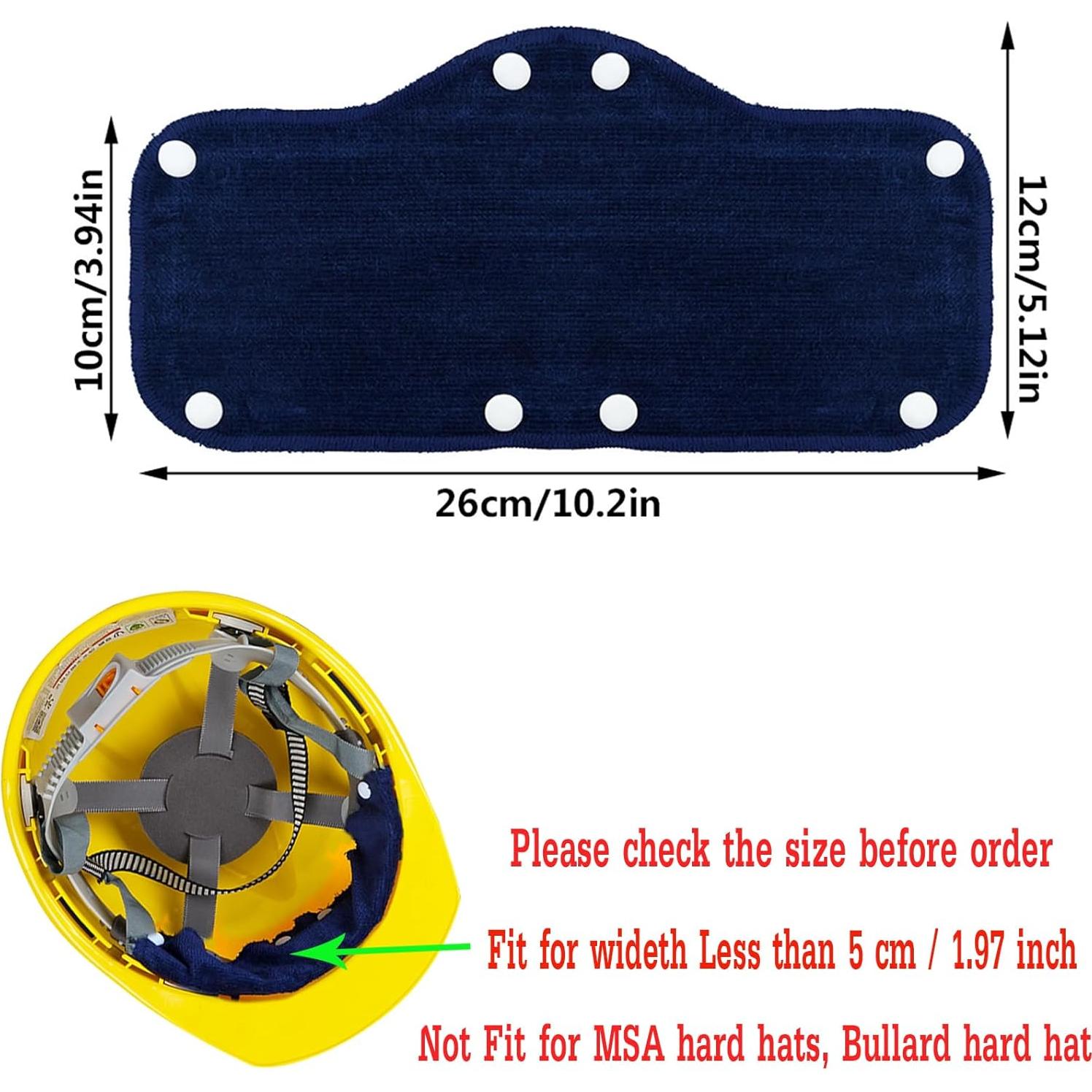 Banda de Sudor para Casco Topbuti 15 Piezas Algodón Azul